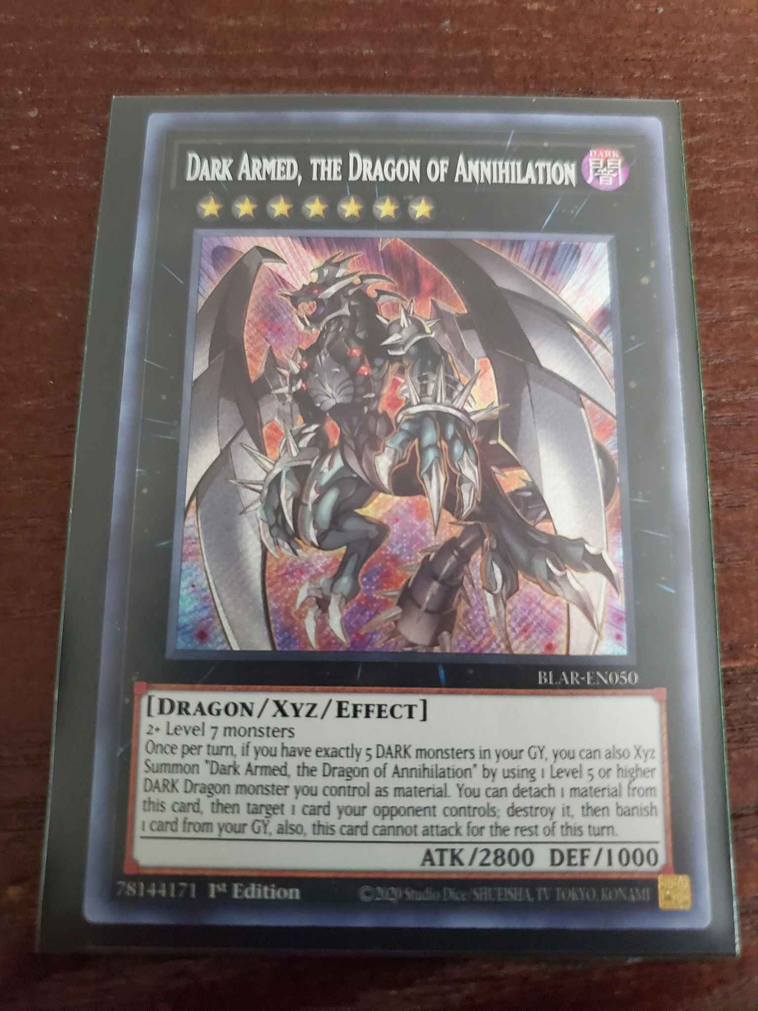 Dark Armed The Dragon Of Annihilation Secret Rare 1st Ed NM/MT