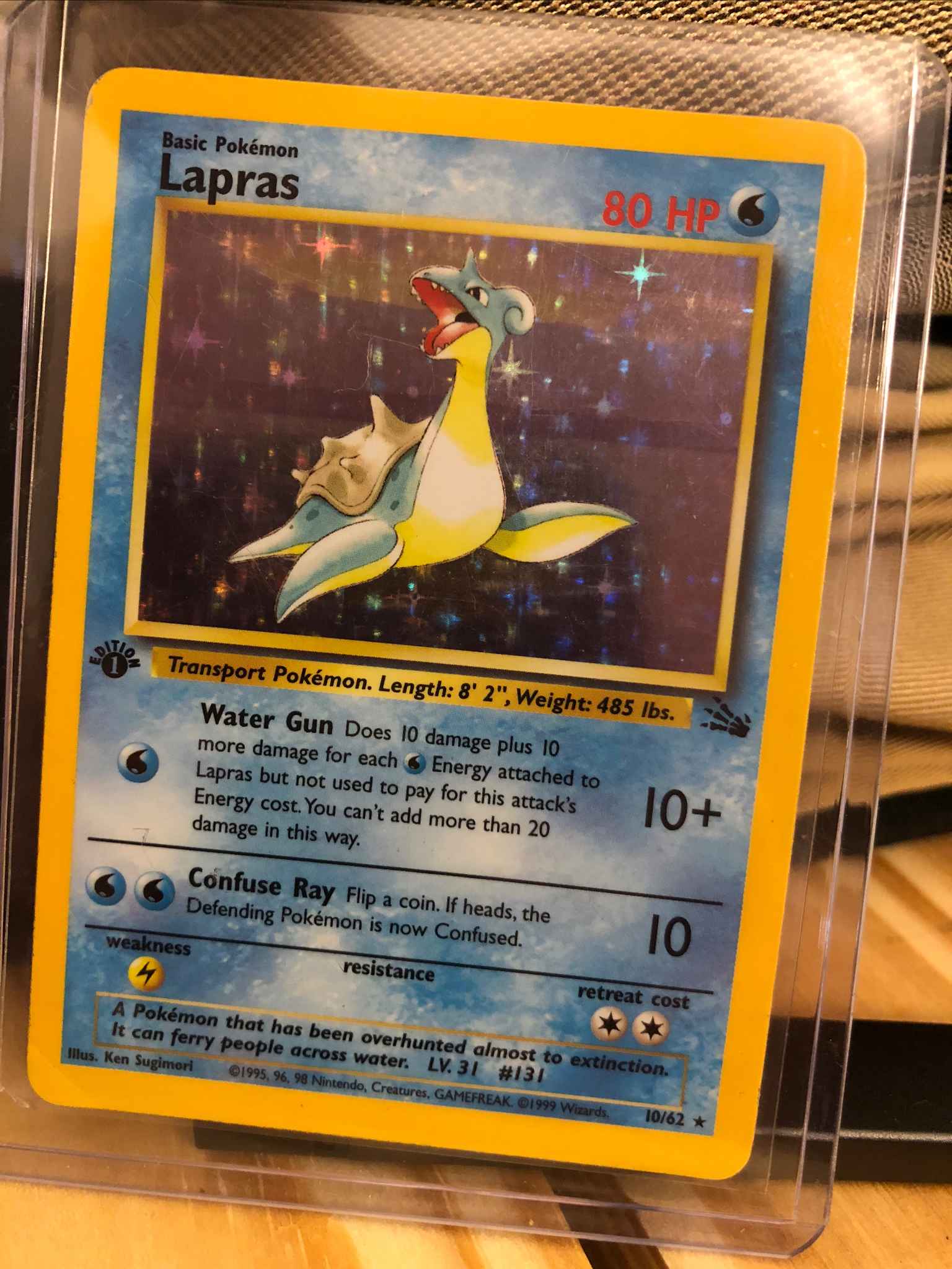 Holo Lapras Pokemon Card