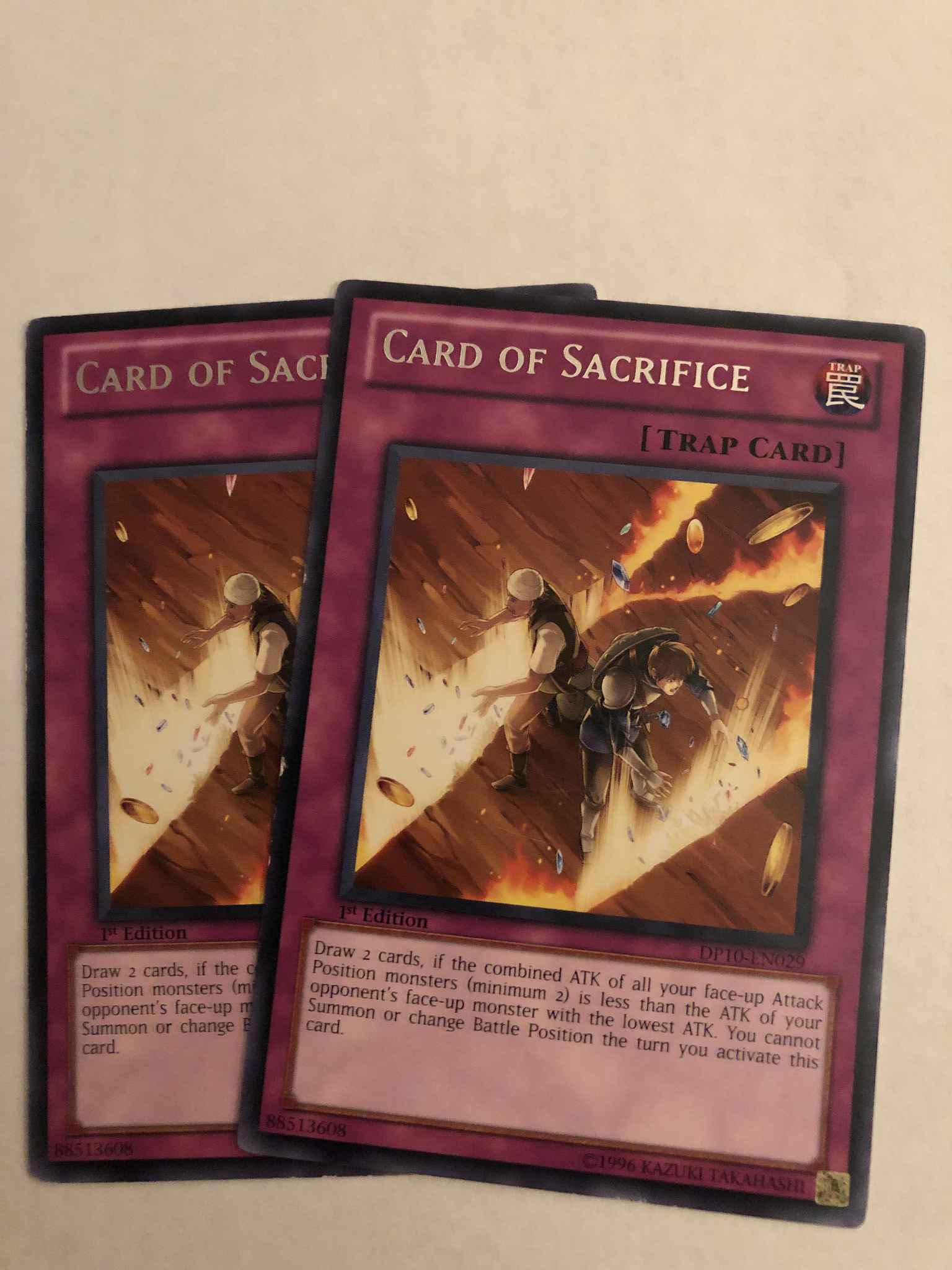 Yugioh Card of Sacrifice Rare Yu Gi Oh DP10-EN029 