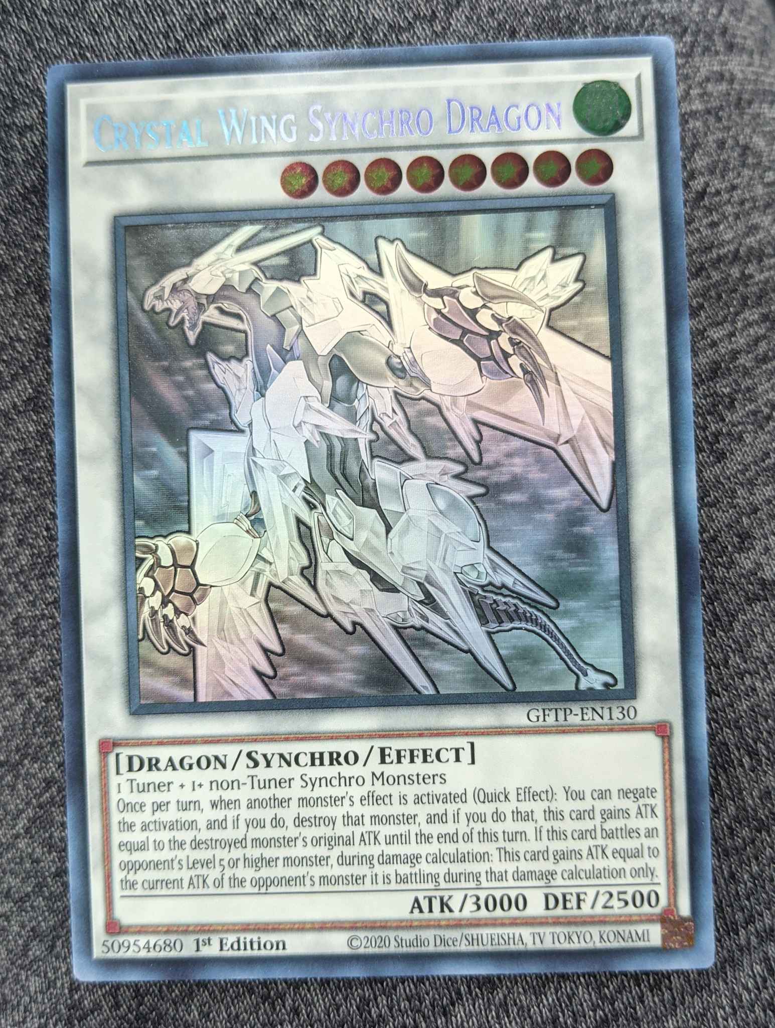 Crystal Wing Synchro Dragon Ghost Rare Crystal Wing Synchro Dragon Ghost Rare Ghosts From The Past Yugioh