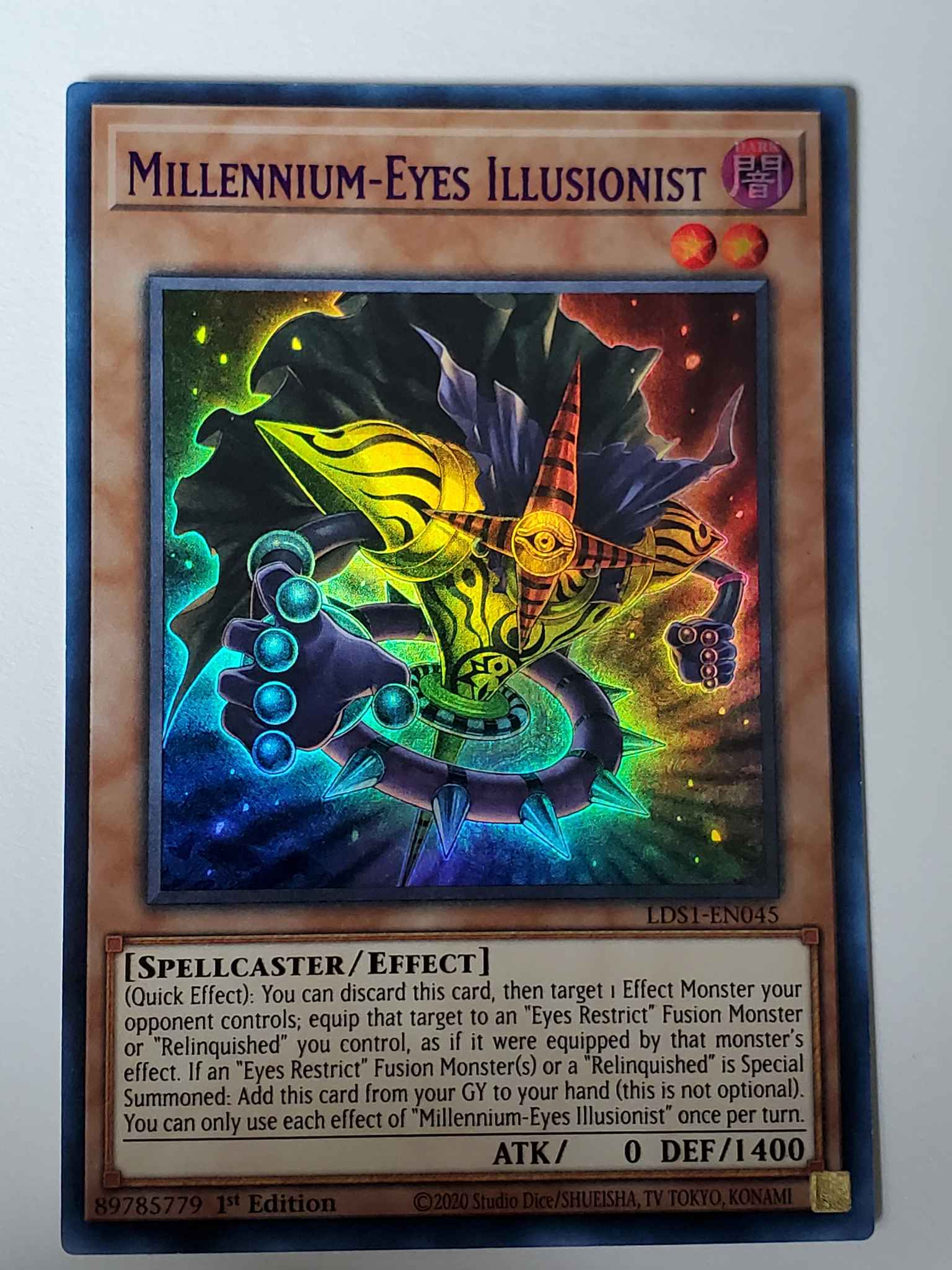 Millennium-Eyes Illusionist 1st Edition Purple Ultra Rare LDS1-EN045 Yu-Gi-Oh 