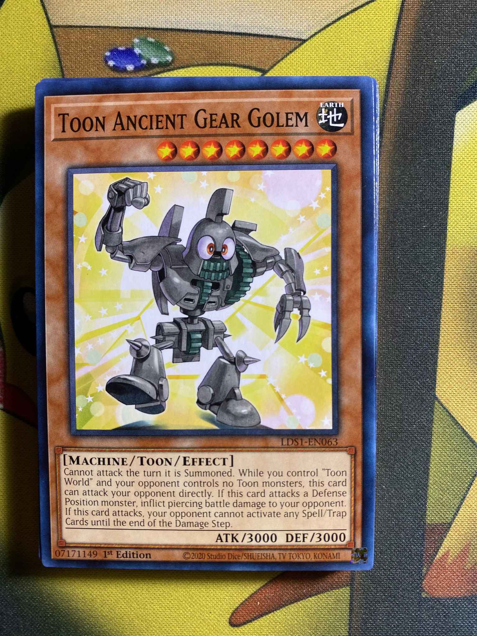 LDS1-EN063 Toon Ancient Gear Golem Common 1st Edition Mint YuGiOh Card 