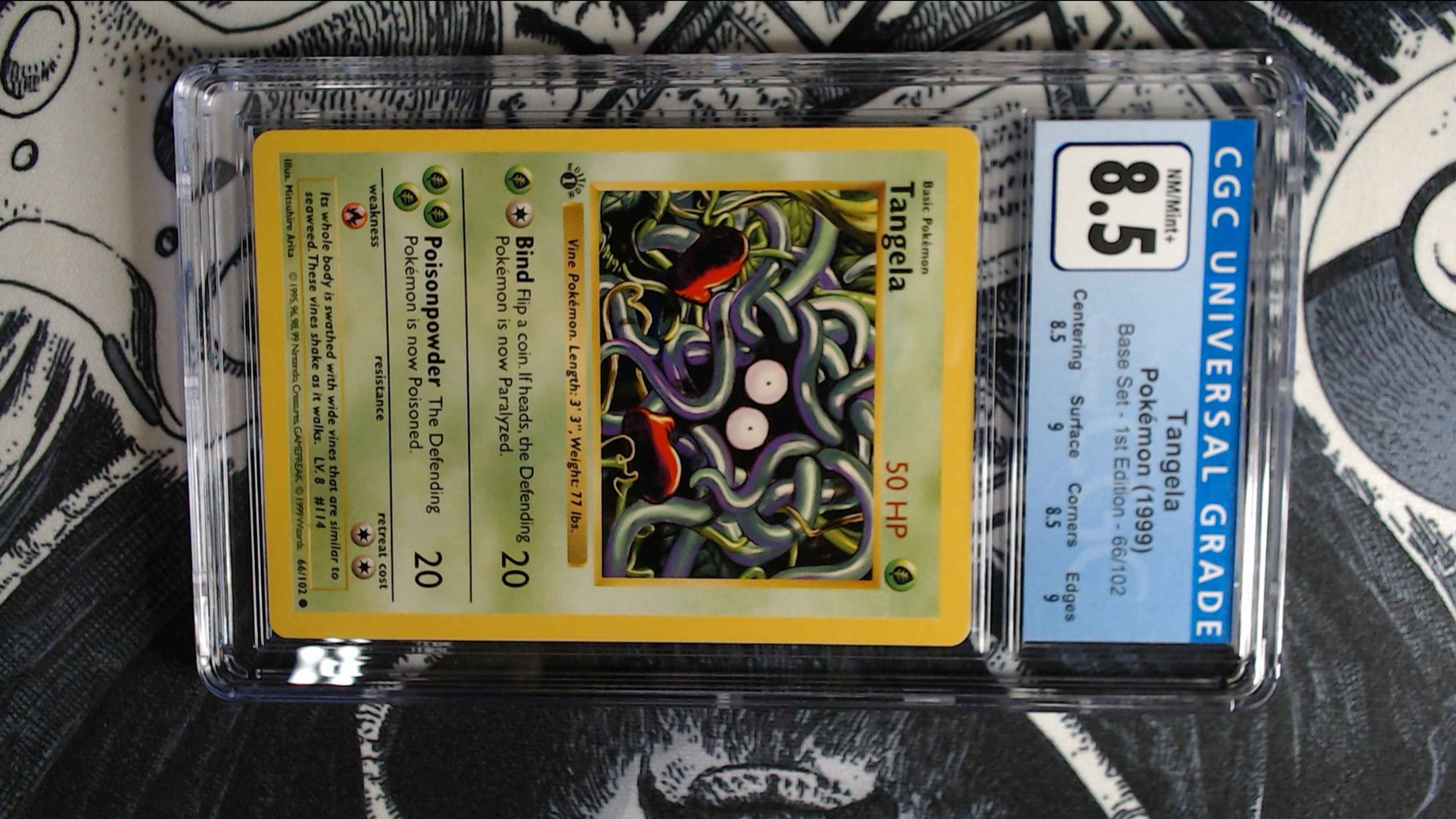 Tangela 66//102 shadowless pokemon card Base set