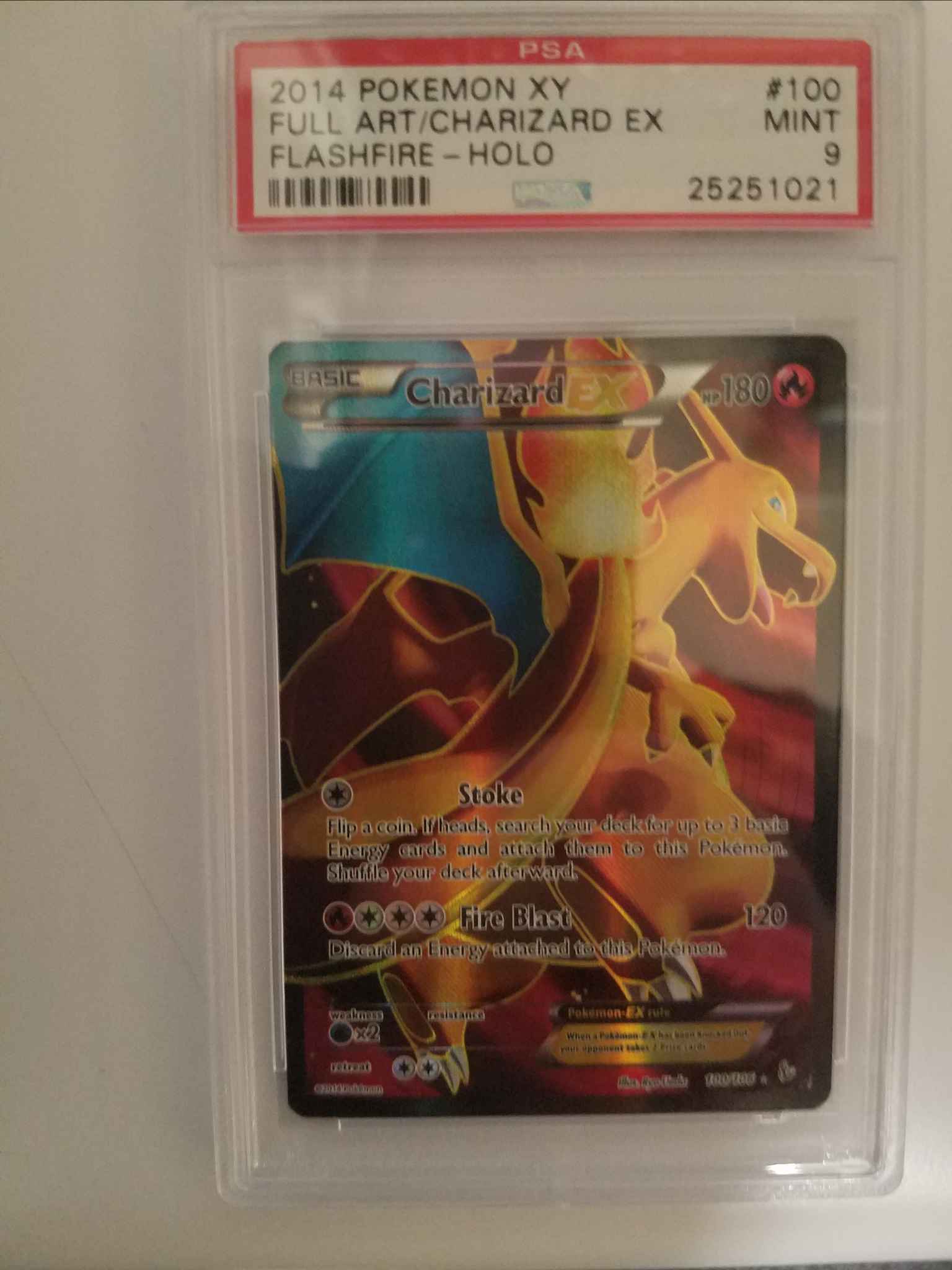 Psa 9 Xy Flashfire Charizard Ex 100 106 Charizard Ex 100 Full Art Xy Flashfire Pokemon