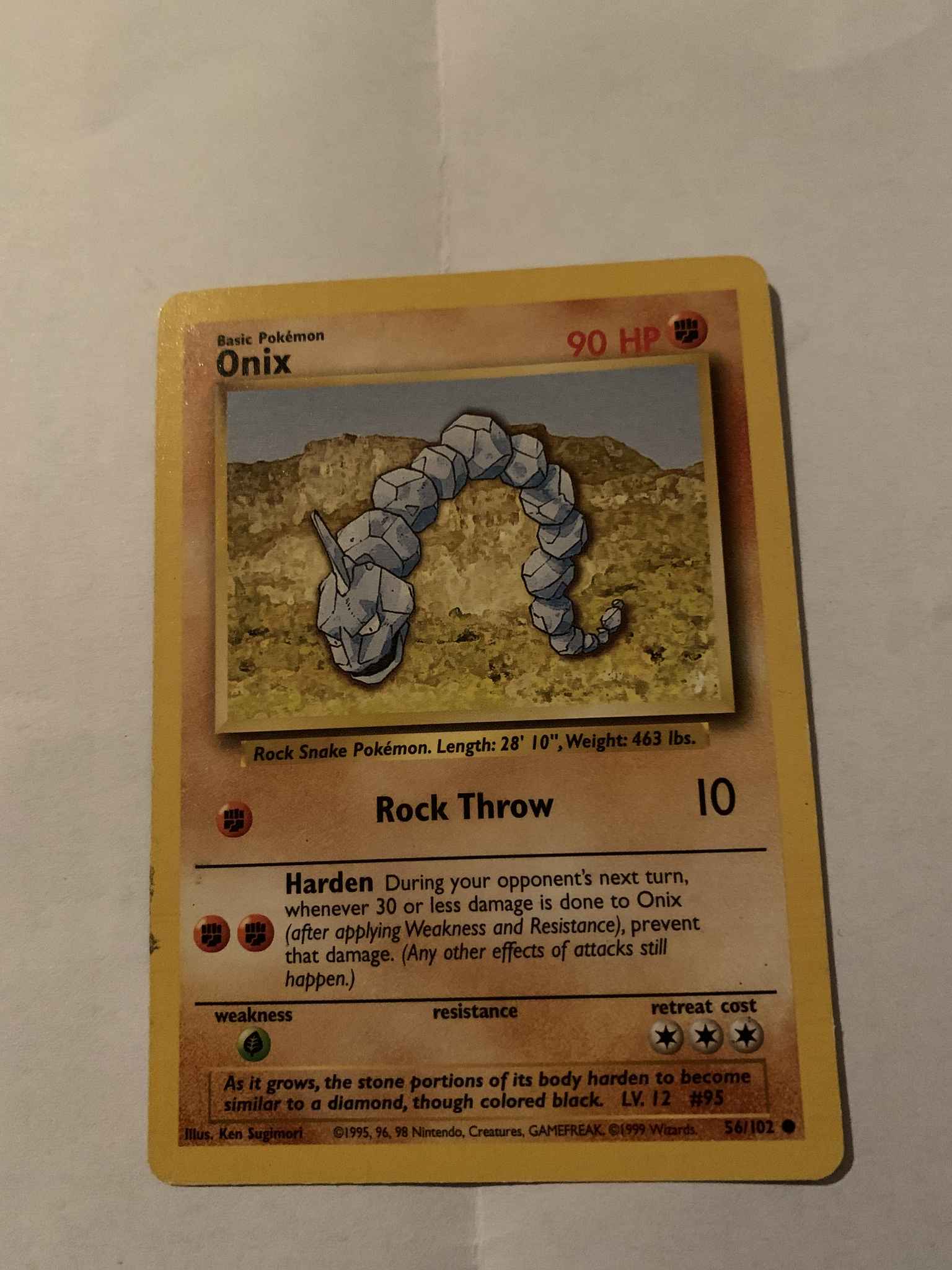 Onix Onix Base Set Pokemon Online Gaming Store For Cards Miniatures Singles Packs Booster Boxes