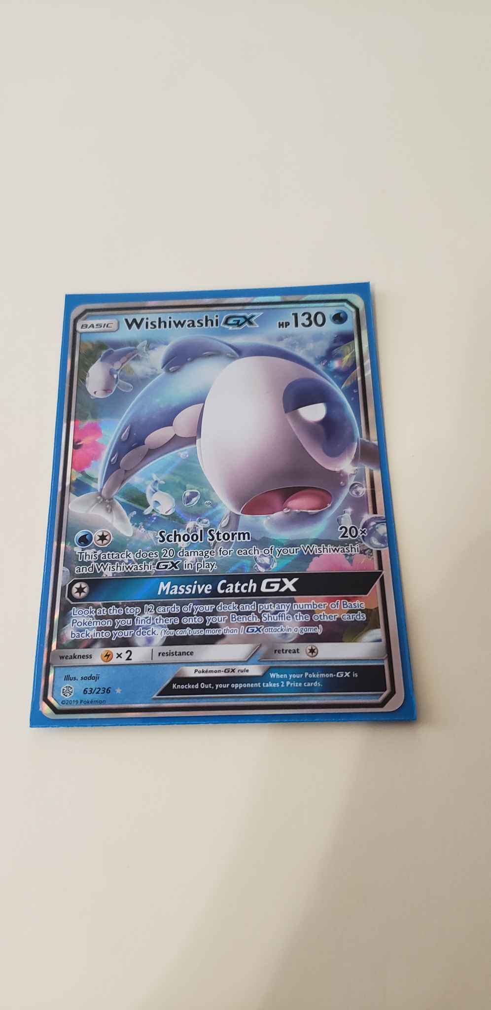 Pokemon Wishiwashi Gx 63 236 Cosmic Eclipse Ultra Rare Holo Mint Pokemon Trading Card Game Toys Hobbies