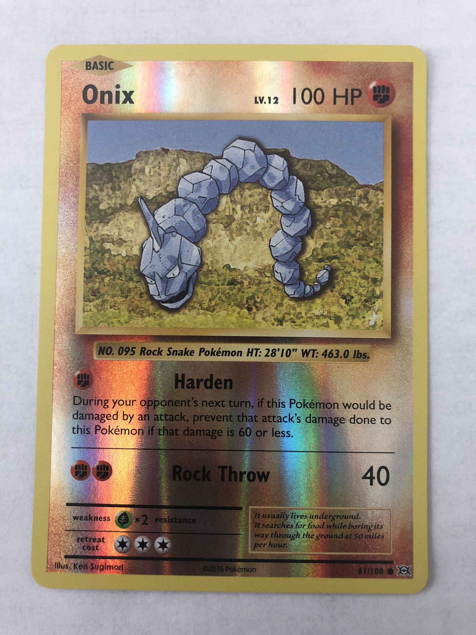 Onix Onix Xy Evolutions Pokemon