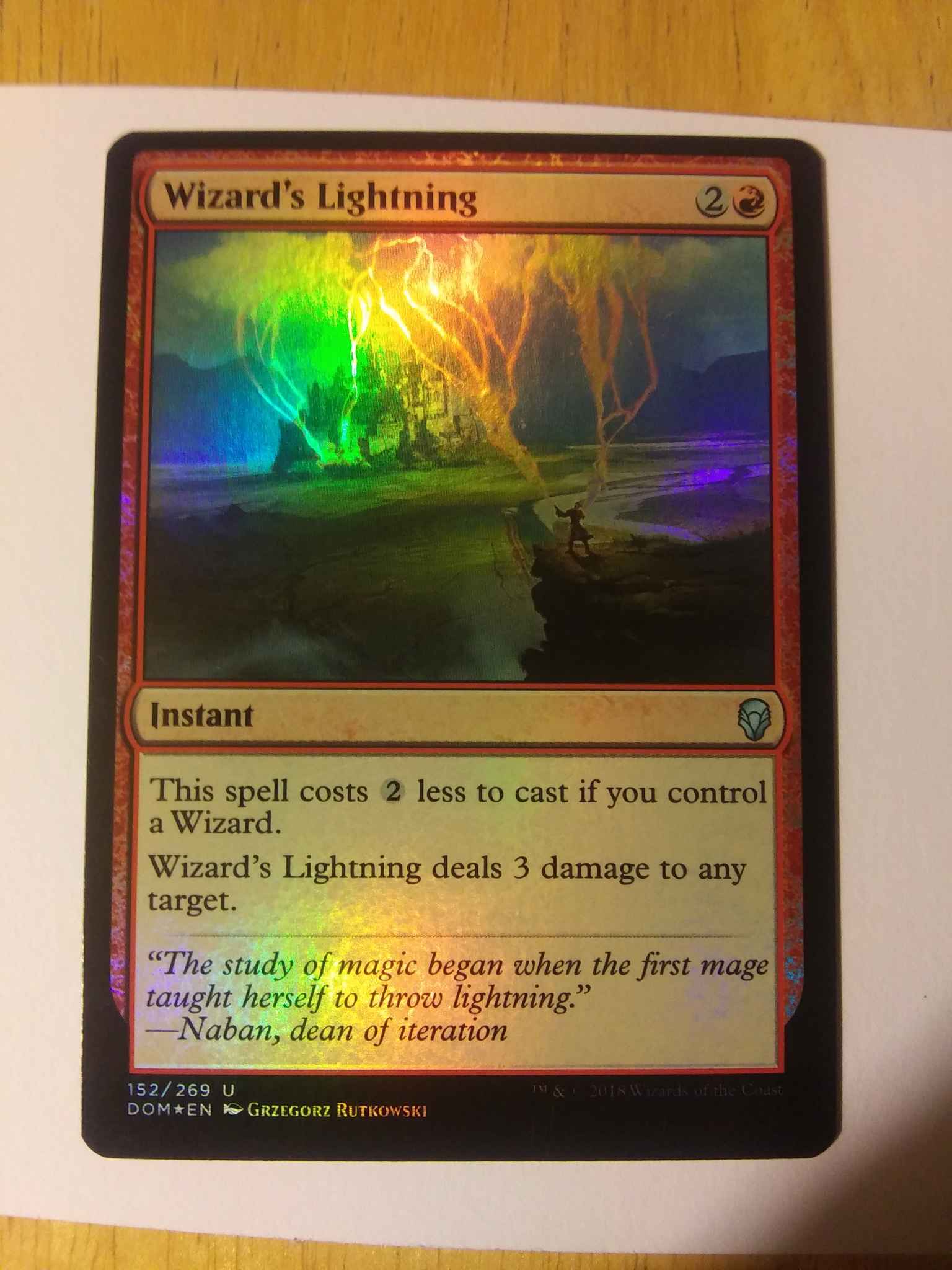 4X Wizard's Lightning Dominaria Near Mint Mint Magic MTG 