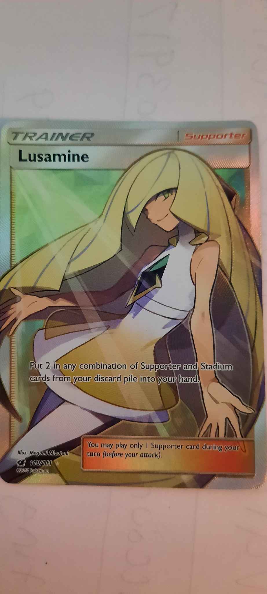 Collectible Card Games Full Art Lusamine Sm Crimson Invasion Pokemon Pok Mon Trading