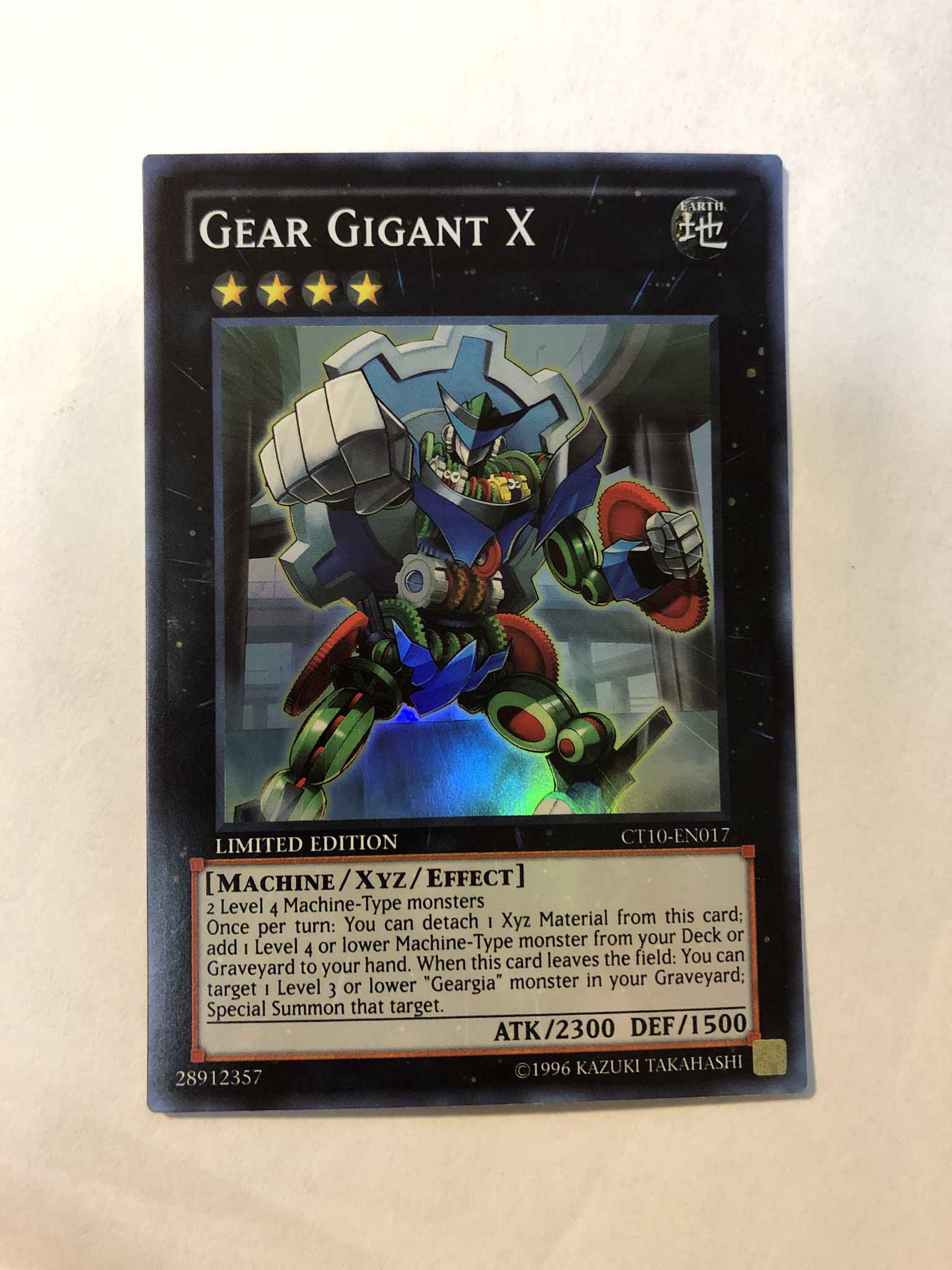 Yu-Gi-Oh 1st Edition CT10-EN017 Gear Gigant X Super Rare Mint! 