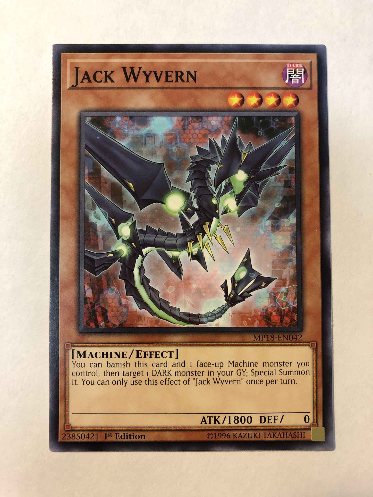 1st Edition Yu-Gi-Oh: Jack Wyvern MP18-EN042 Common Card