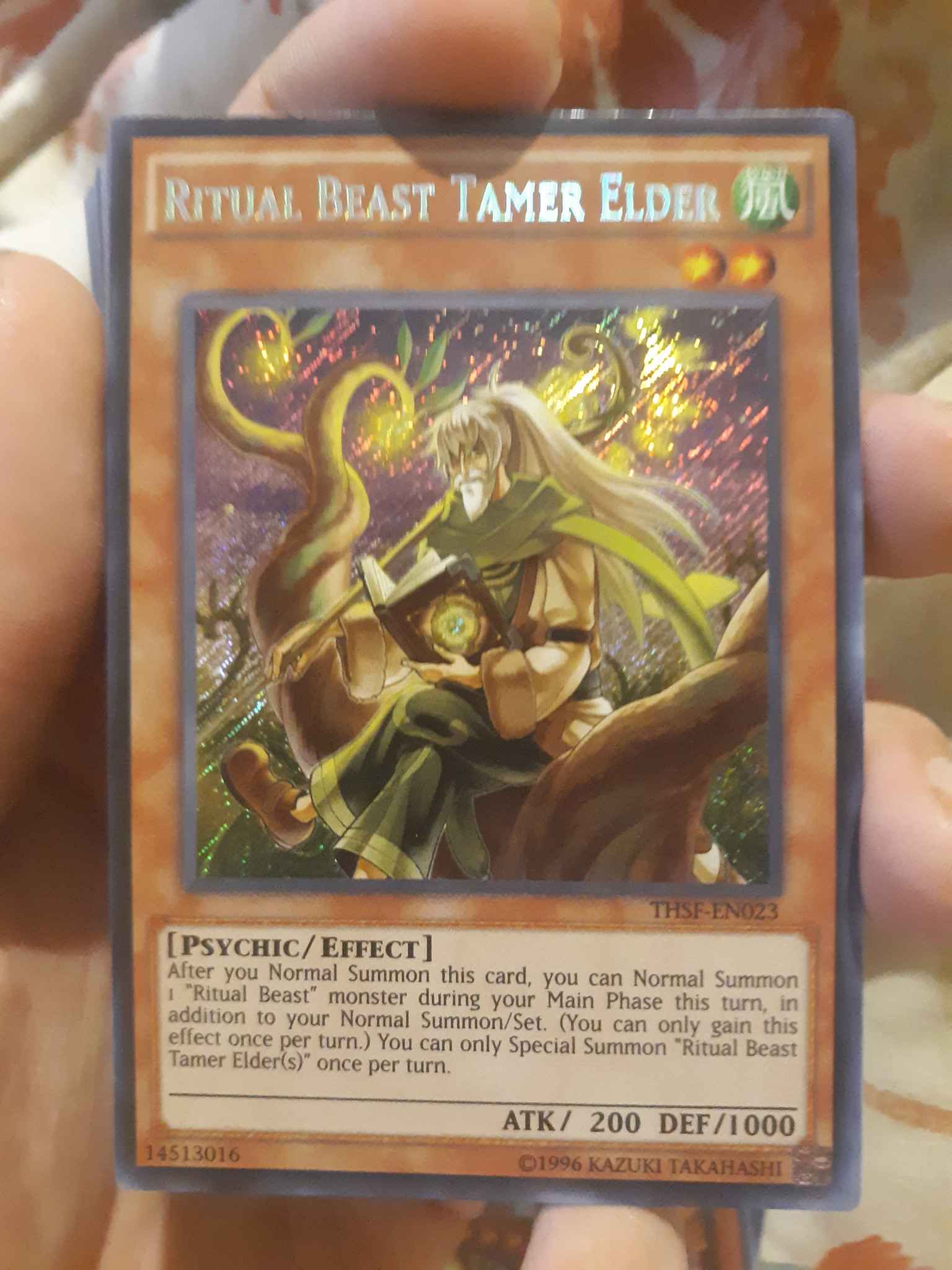 1st Edition Secret Rare THSF-EN023 Ritual Beast Tamer Elder 