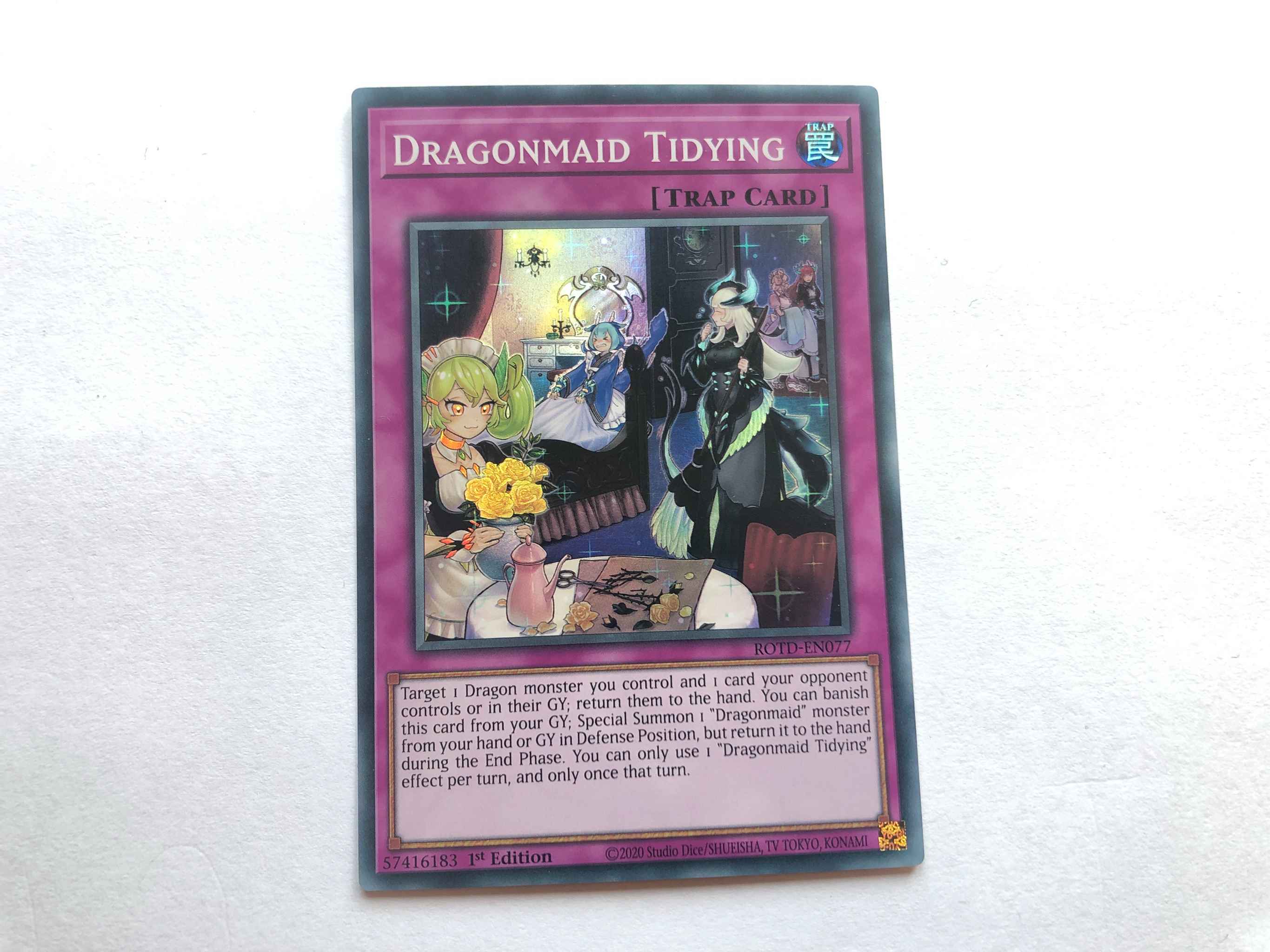 Dragonmaid Tidying ROTD-EN077 Super Rare 1st ed Rise of The Duelist 