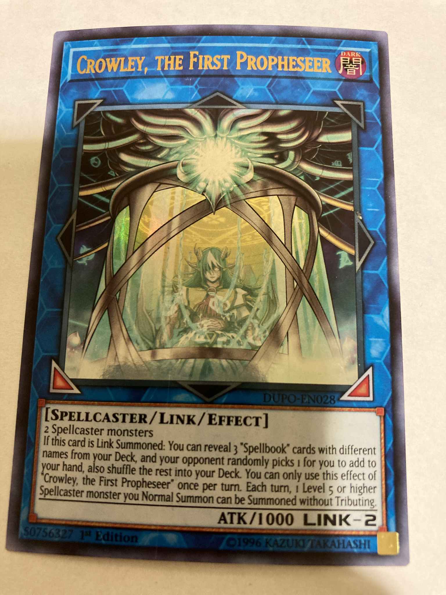 The First Propheseer 1st Edition Ultra Rare DUPO-EN072 Yu-Gi-Oh! Crowley