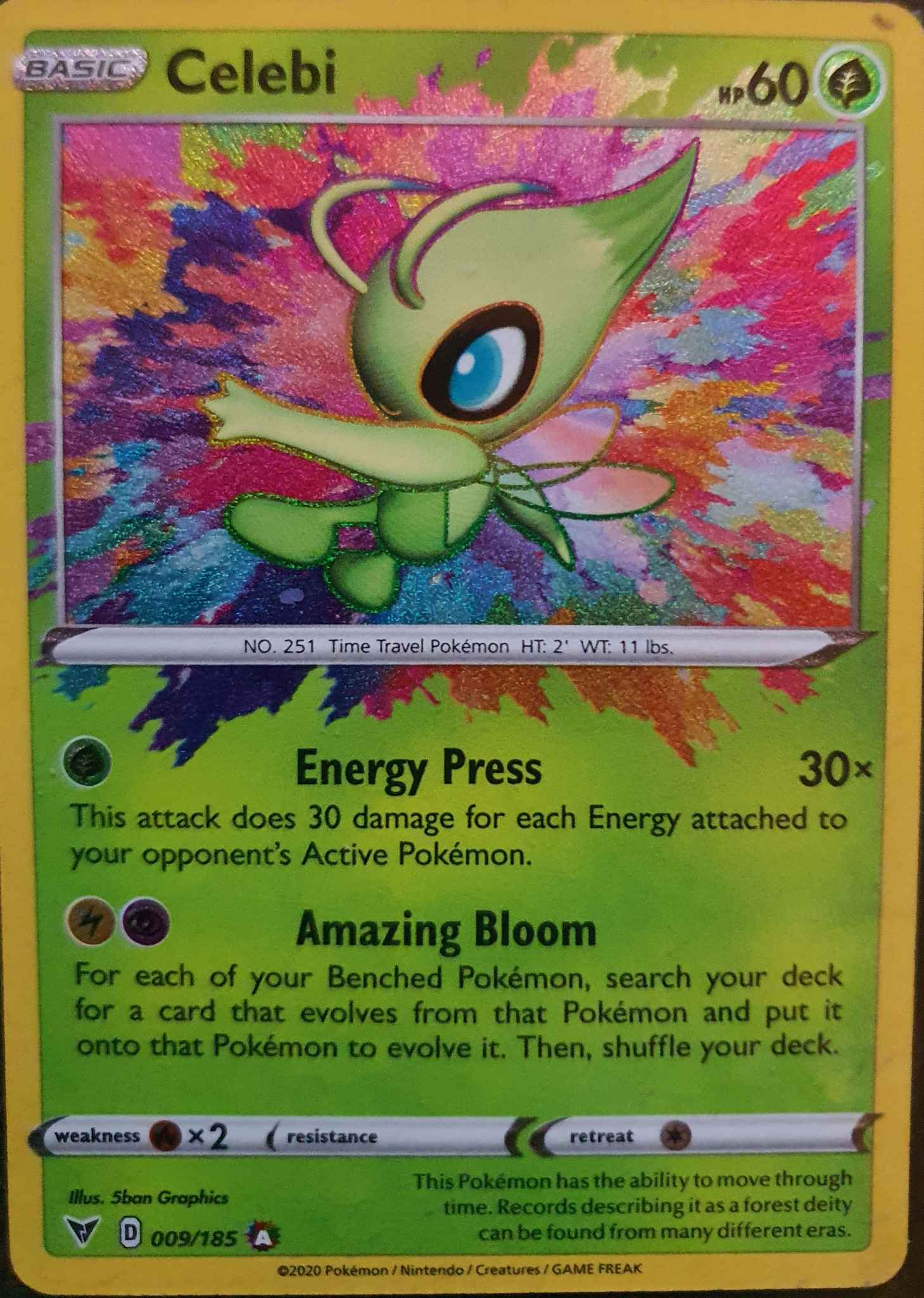 Amazing Rare Celebi Celebi Swsh04 Vivid Voltage Pokemon