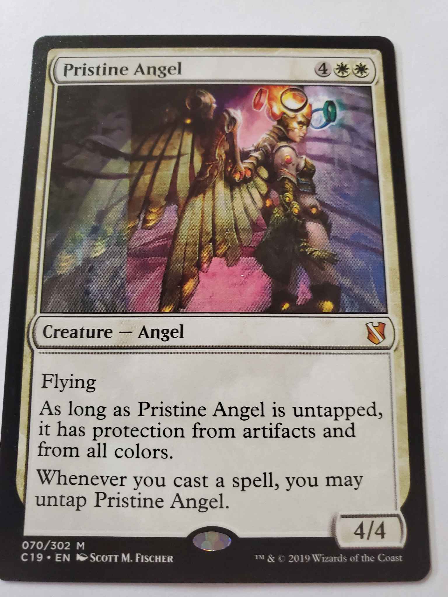 MTG Magic Card Mythic Pristine Angel Commander C19 #70 Mint