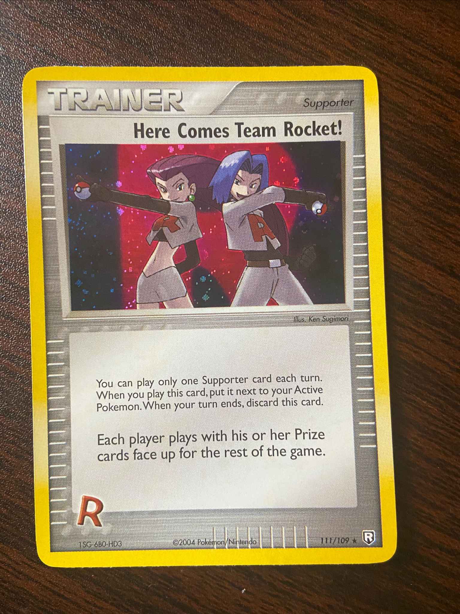 Details about   Authentic Here Comes Team Rocket Trainer Pokemon Card New