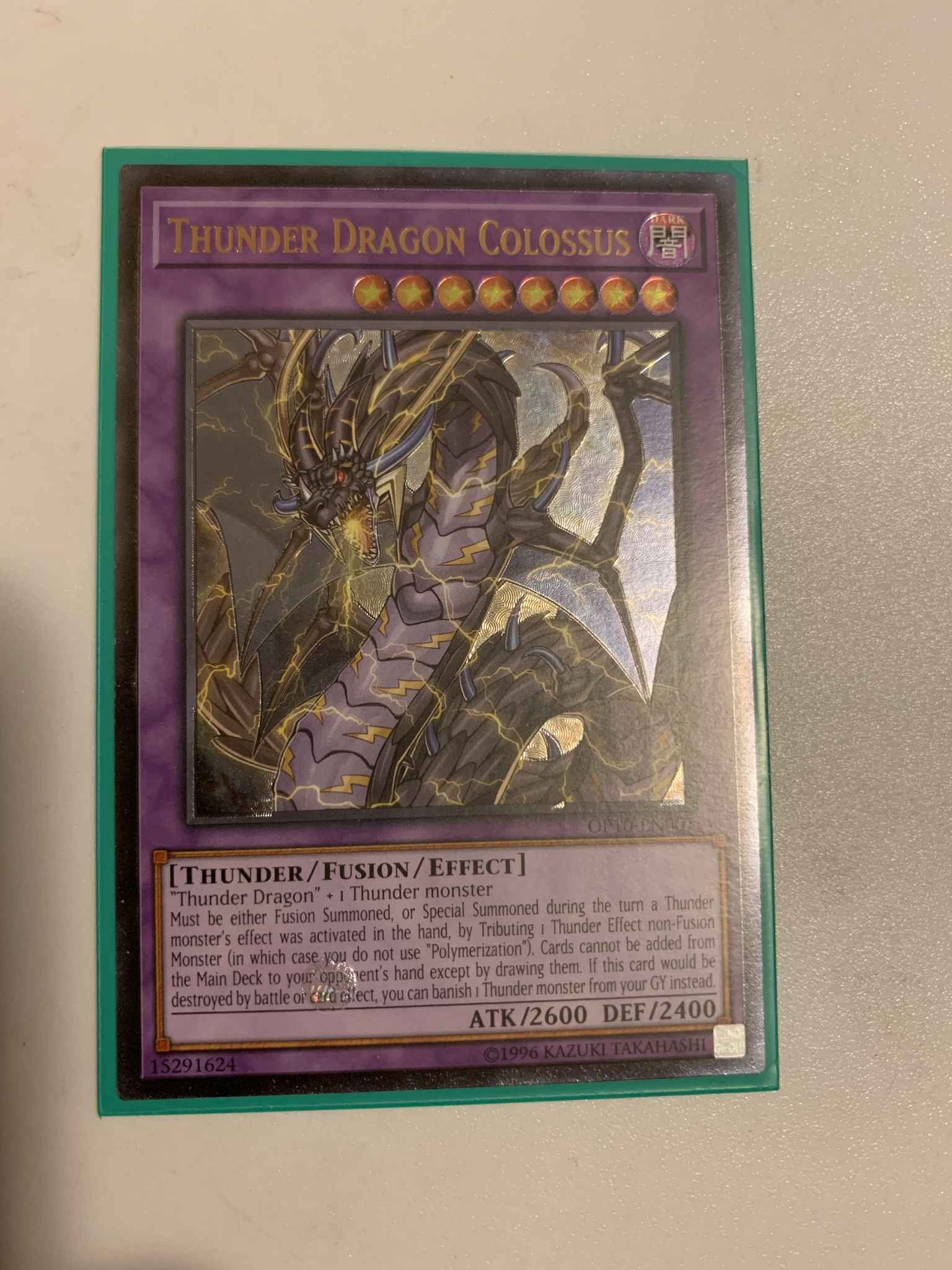 Yugioh Thunder Dragon Colossus OP10-EN001 Ultimate Rare 