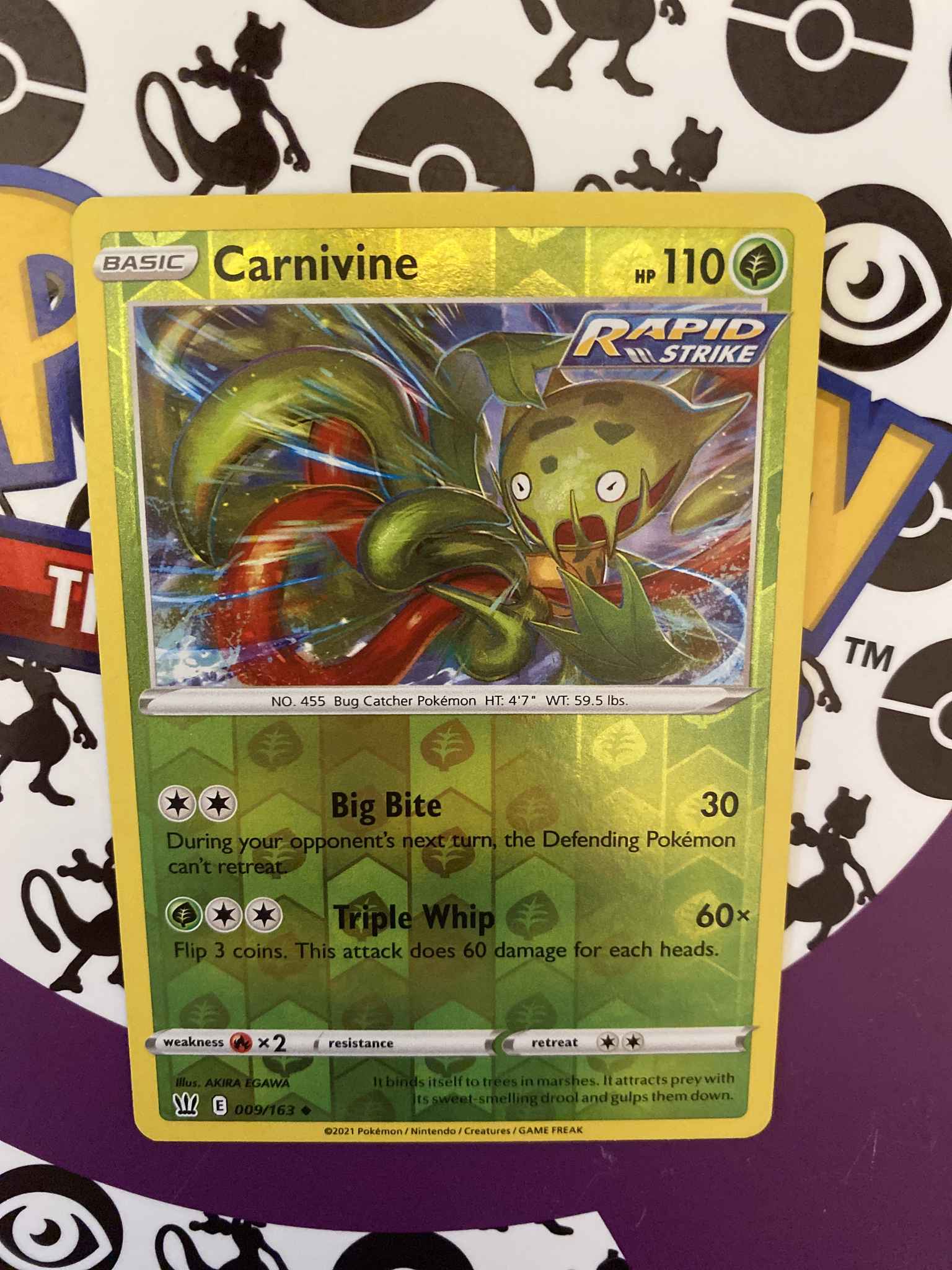 Carnivine Carnivine Swsh05 Battle Styles Pokemon