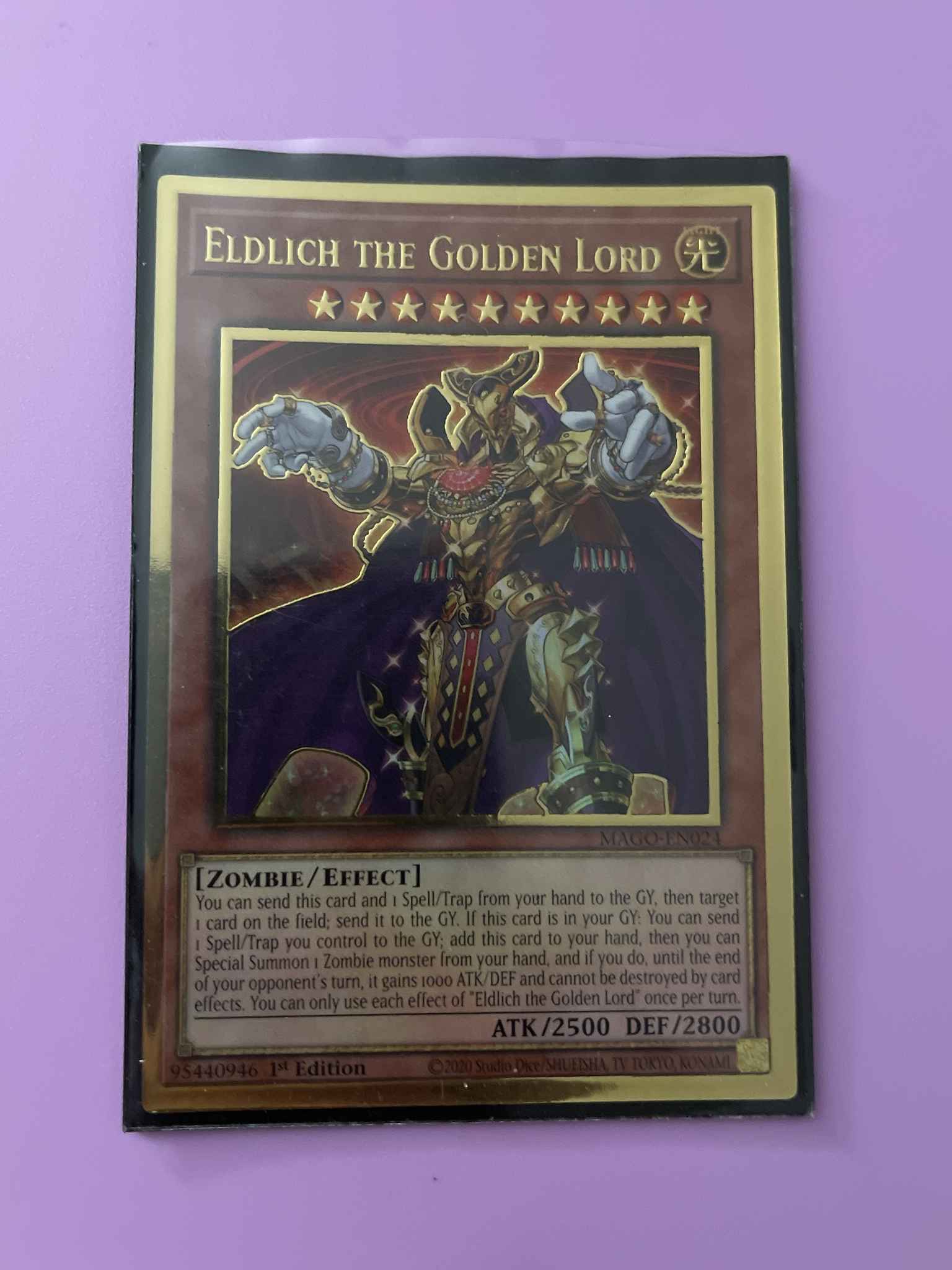 Maximum Gold Eldlich The Golden Lord Mint MAGO! 1st Ed Yugioh 