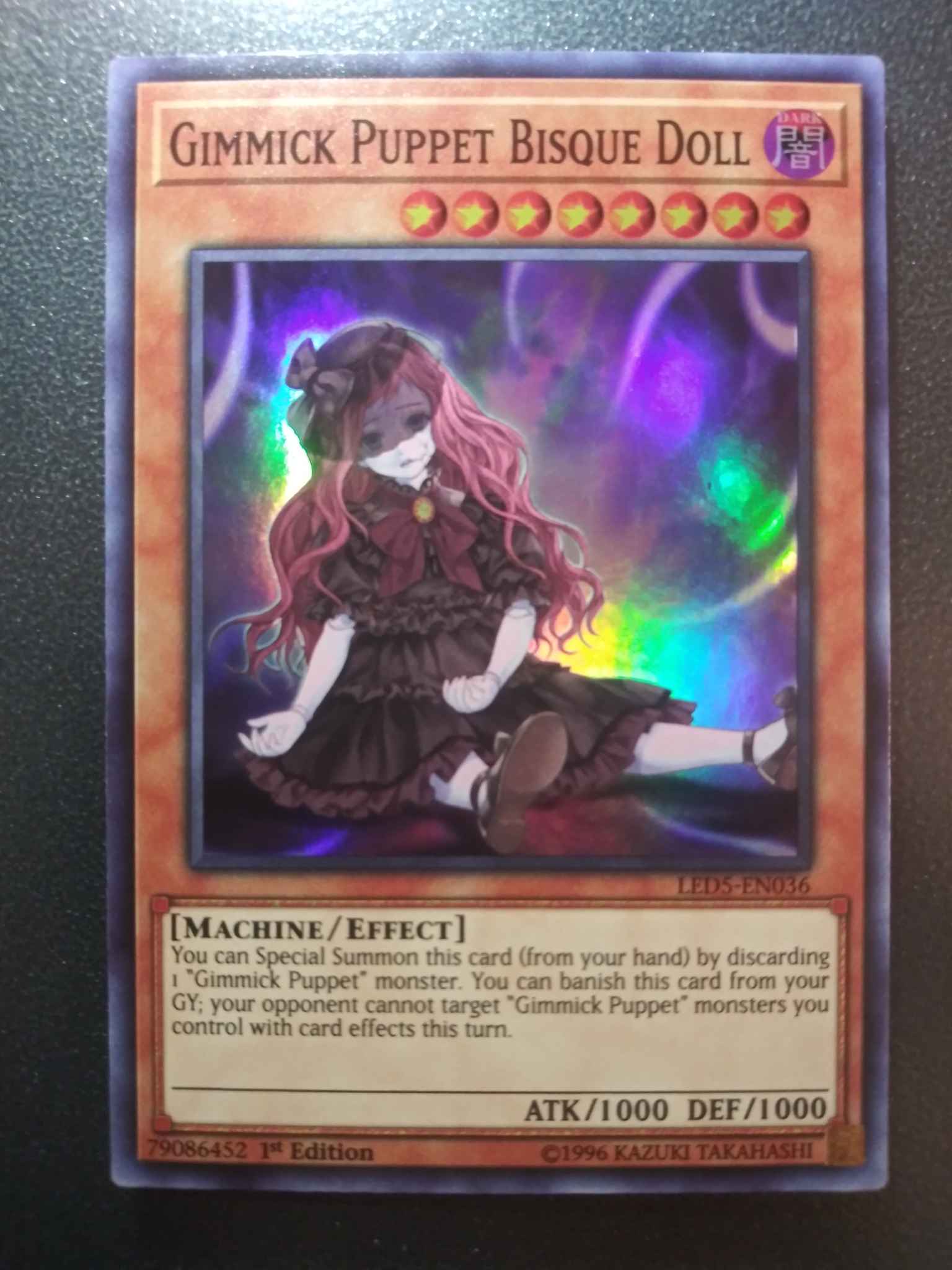LED5-EN036 Gimmick Puppet Bisque Doll1st EditionSuper Rare Card YuGiOh TCG 