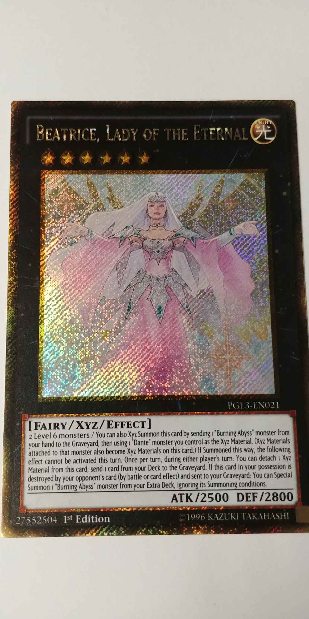 Lady Of The Eternal PGL3-EN021 1st Edition 1x Gold Rare Beatrice