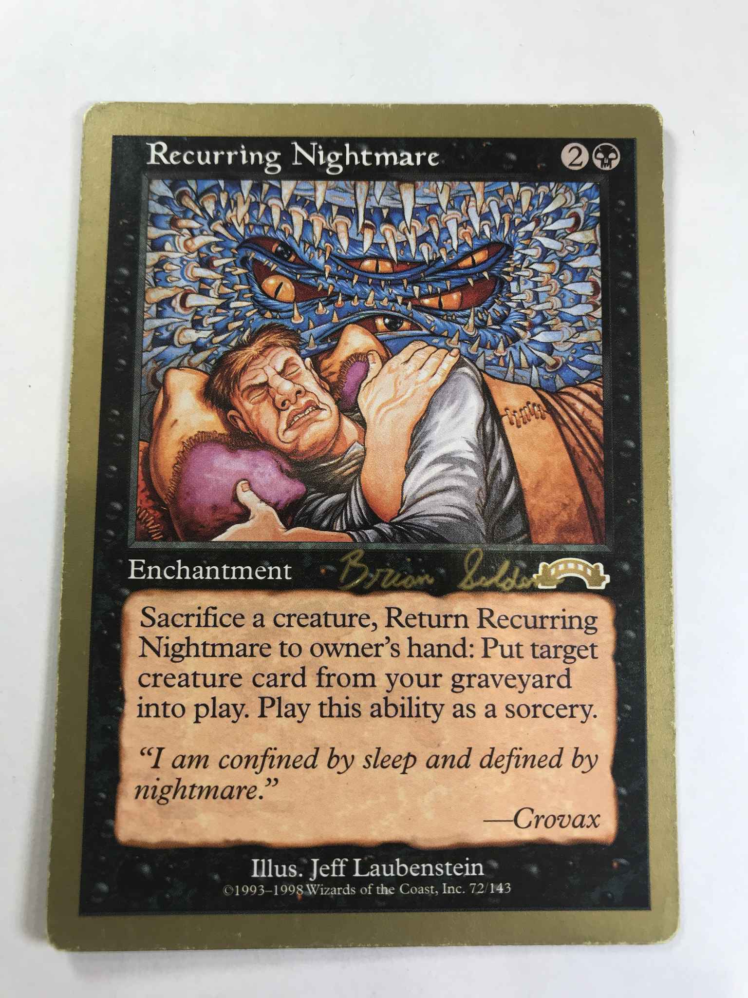 Recurring Nightmare 1998 ~ Moderately Played World Championship Brian Selden 