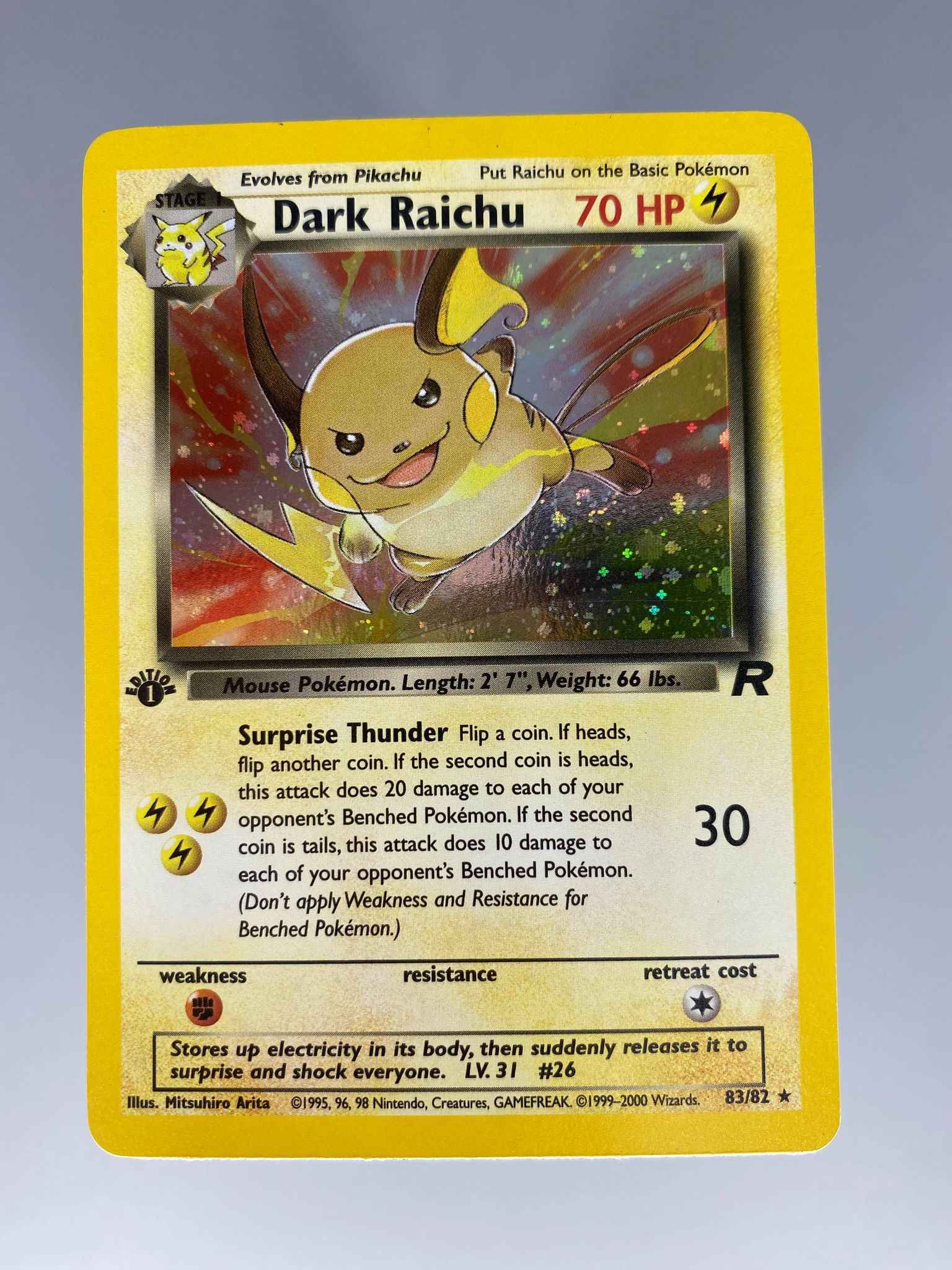 1st Dark Raichu Team Rcoket Near Mint Dark Raichu Team Rocket Pokemon Online Gaming Store For Cards Miniatures Singles Packs Booster Boxes