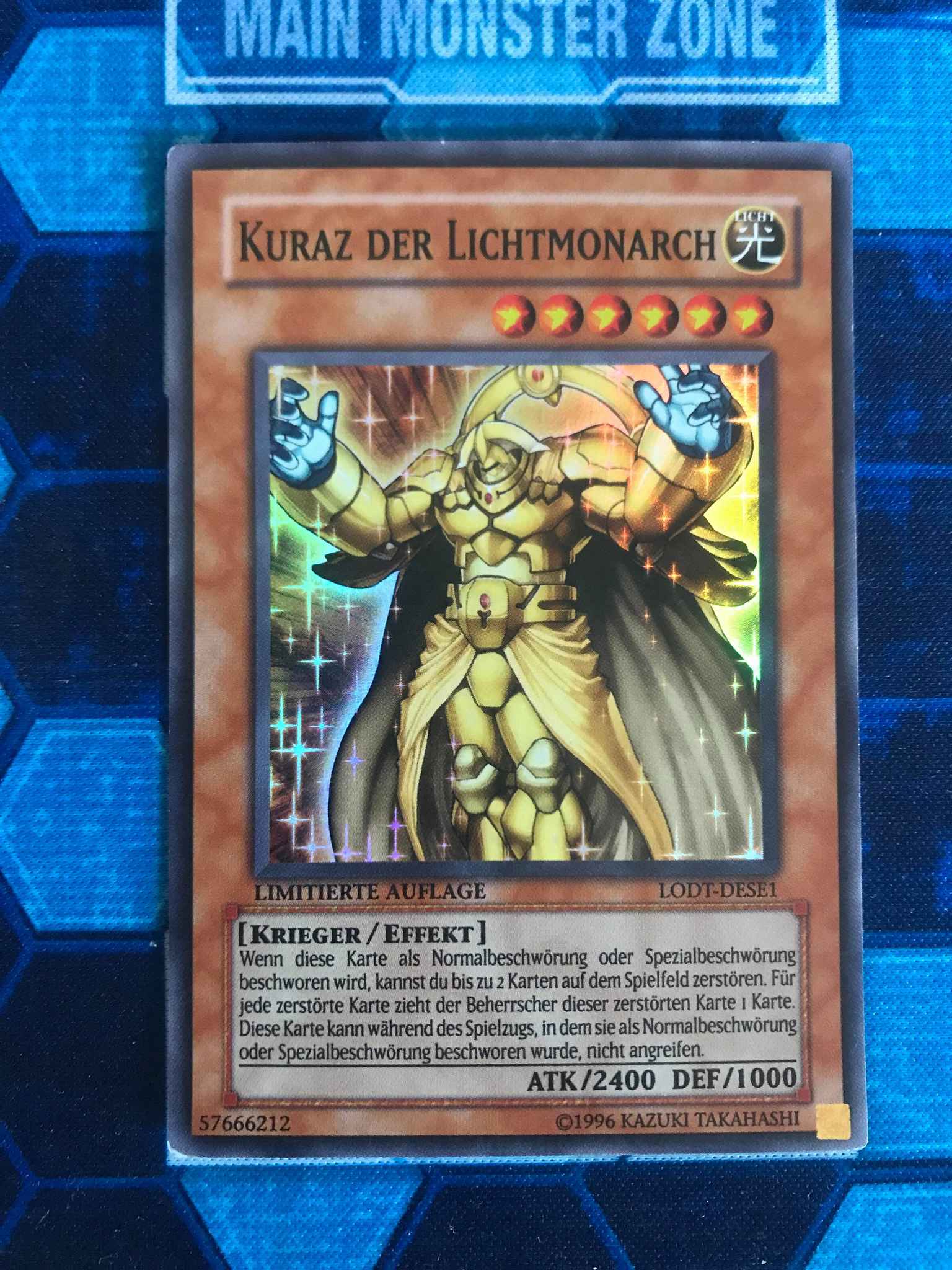 GERMAN LODT-DESE1 Kuraz the Light Monarch Super Rare Limited NM YUGIOH 