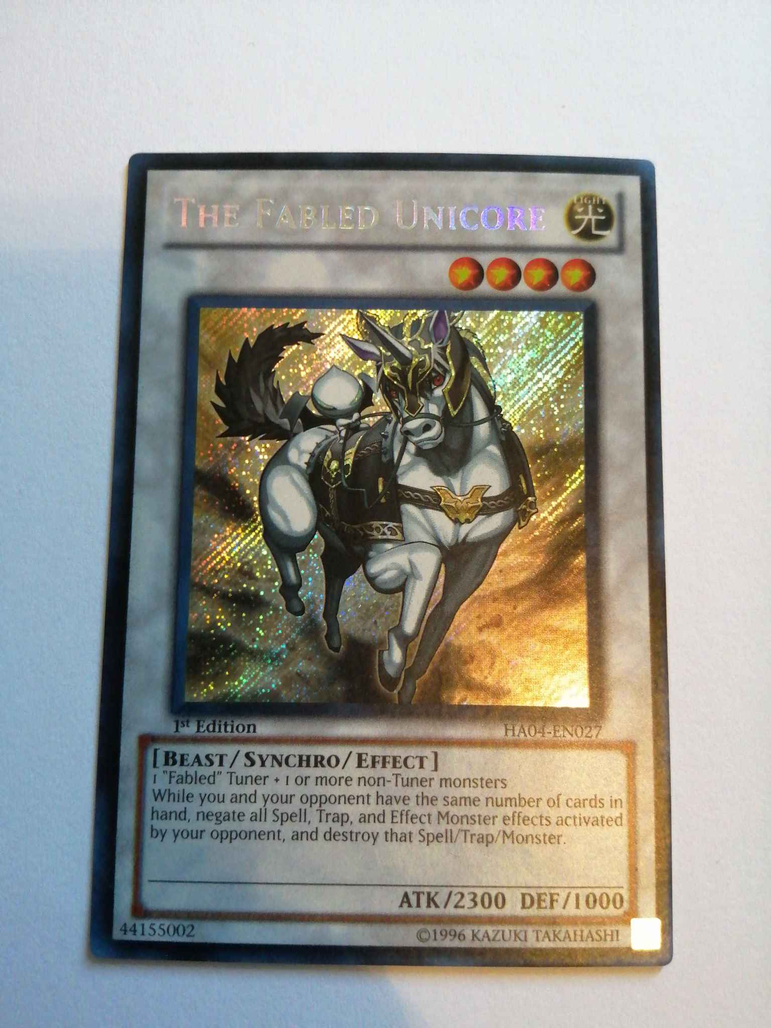 The Fabled Unicore The Fabled Unicore Hidden Arsenal 4 Yugioh