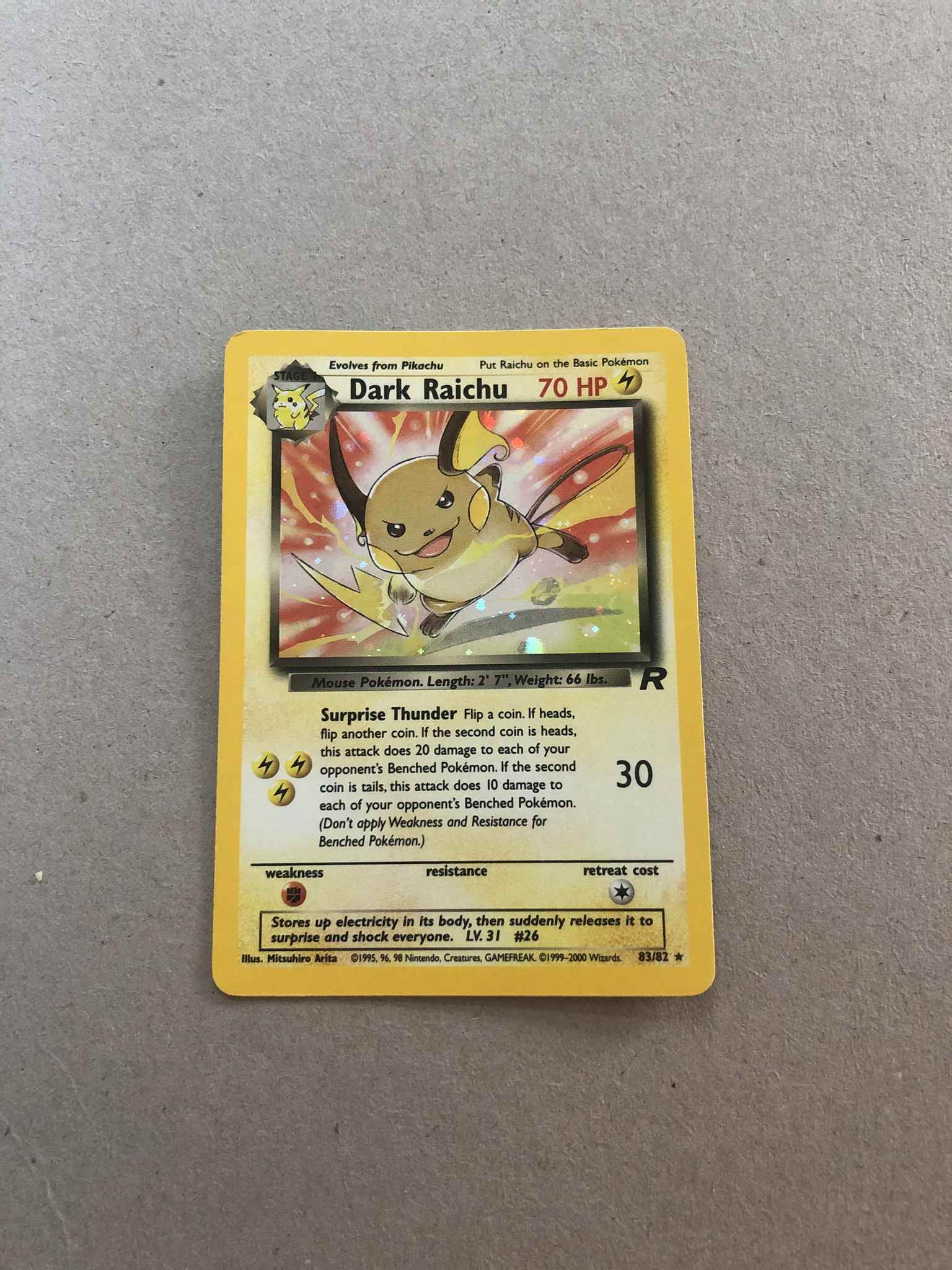 Dark Raichu Dark Raichu Legendary Collection Pokemon Online Gaming Store For Cards Miniatures Singles Packs Booster Boxes