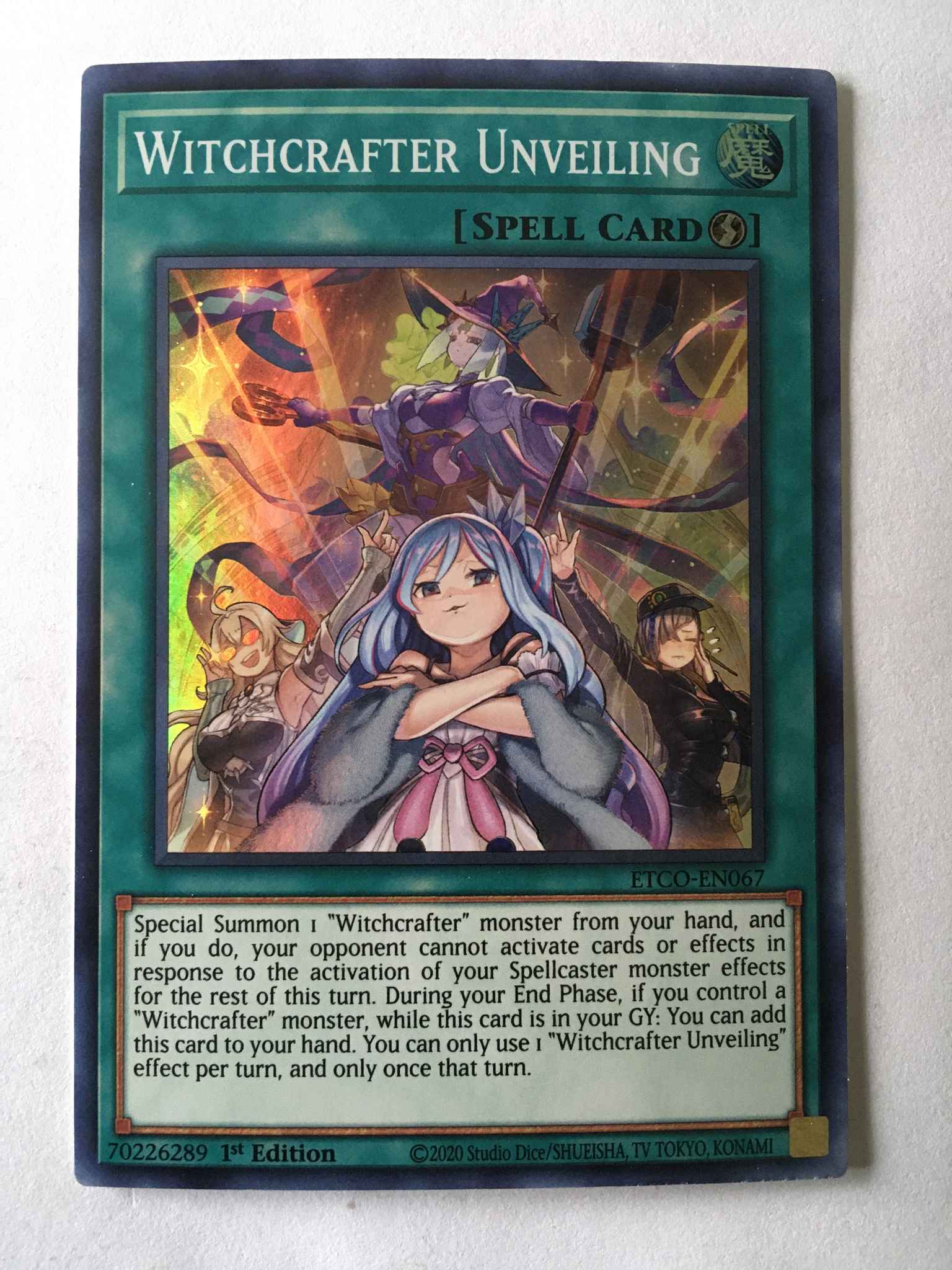 Super Rare 1st Edition Yu-Gi-Oh ETCO-EN067 M/NM x3 Witchcrafter Unveiling 