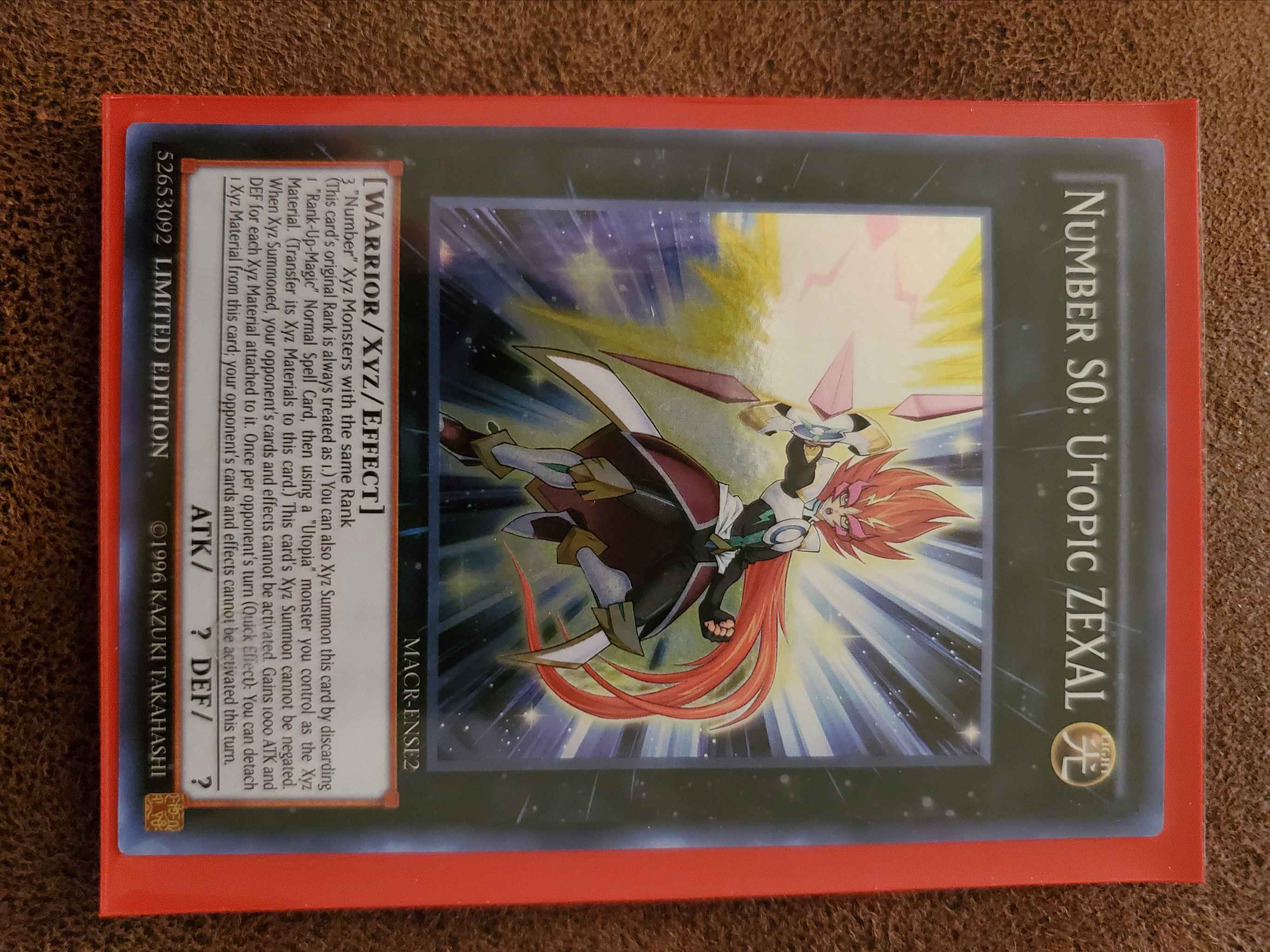 MACR-ENSE2 Super Rare Limited Edition Near YuGiOh Number S0: Utopic ZEXAL 
