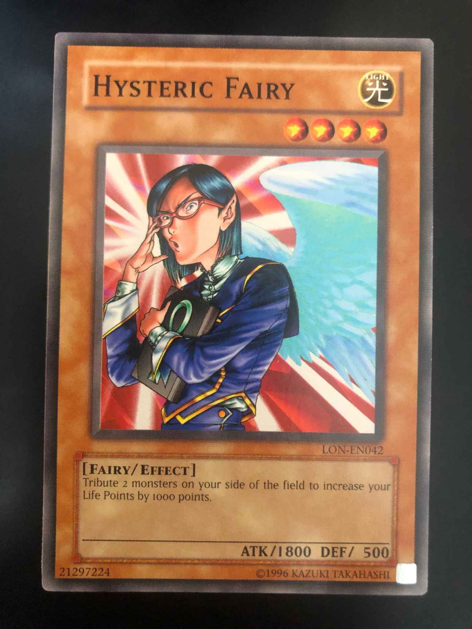 Card Light Play Hysteric Fairy LON-042 Yu-Gi-Oh 