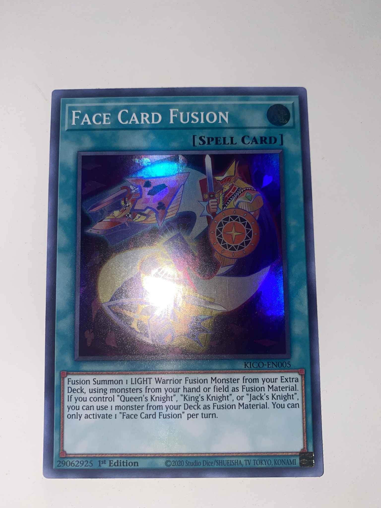 Yugioh King's Court KICO-EN005 Face Card Fusion Super Rare NM/M