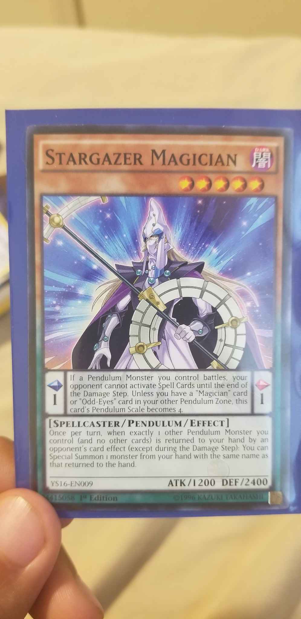 YS16-EN009 Stargazer Magician 1st Edition Mint YuGiOh Card 