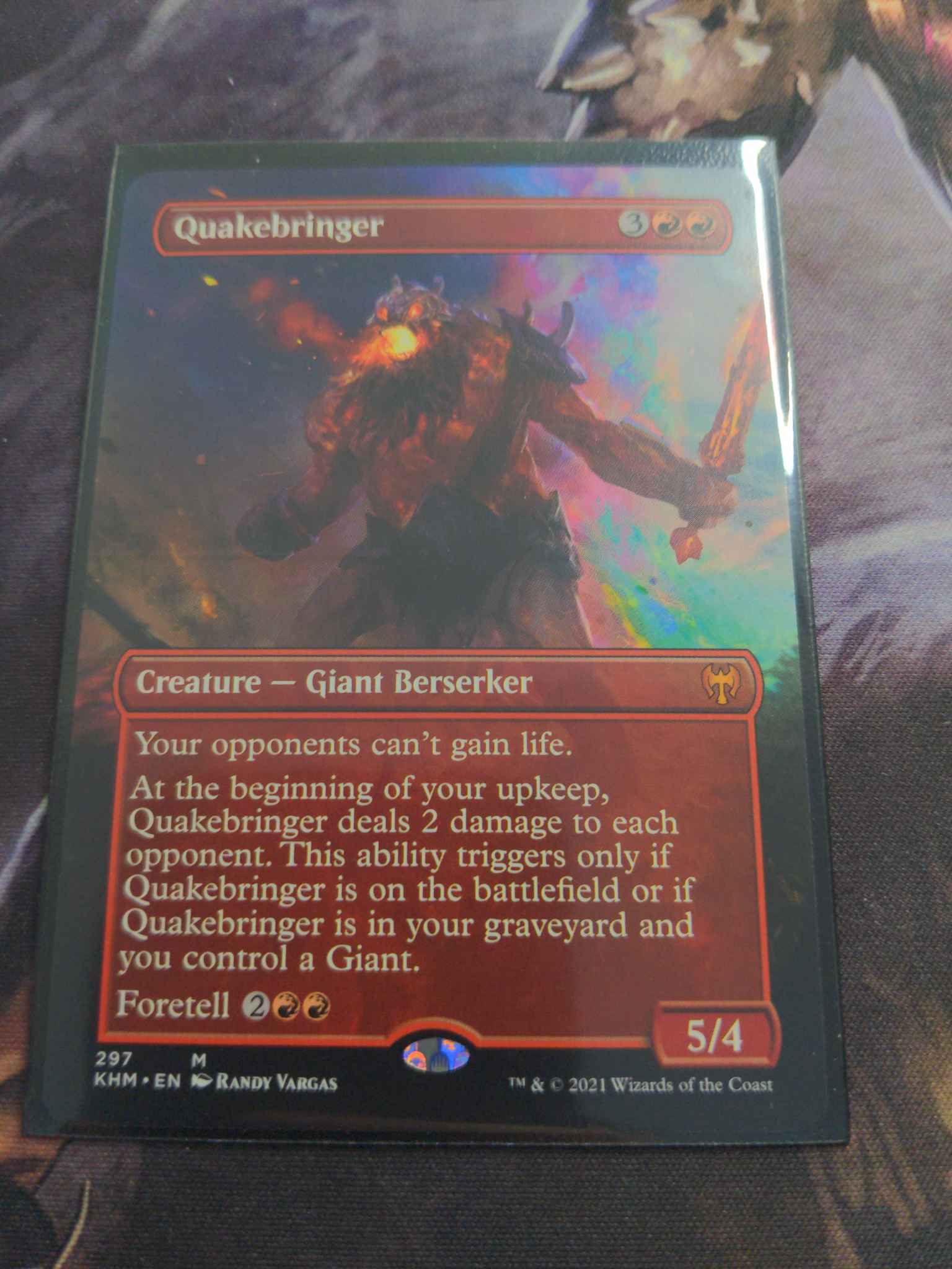 MTG Kaldheim Magic the Gathering Card # 297 Quakebringer Borderless