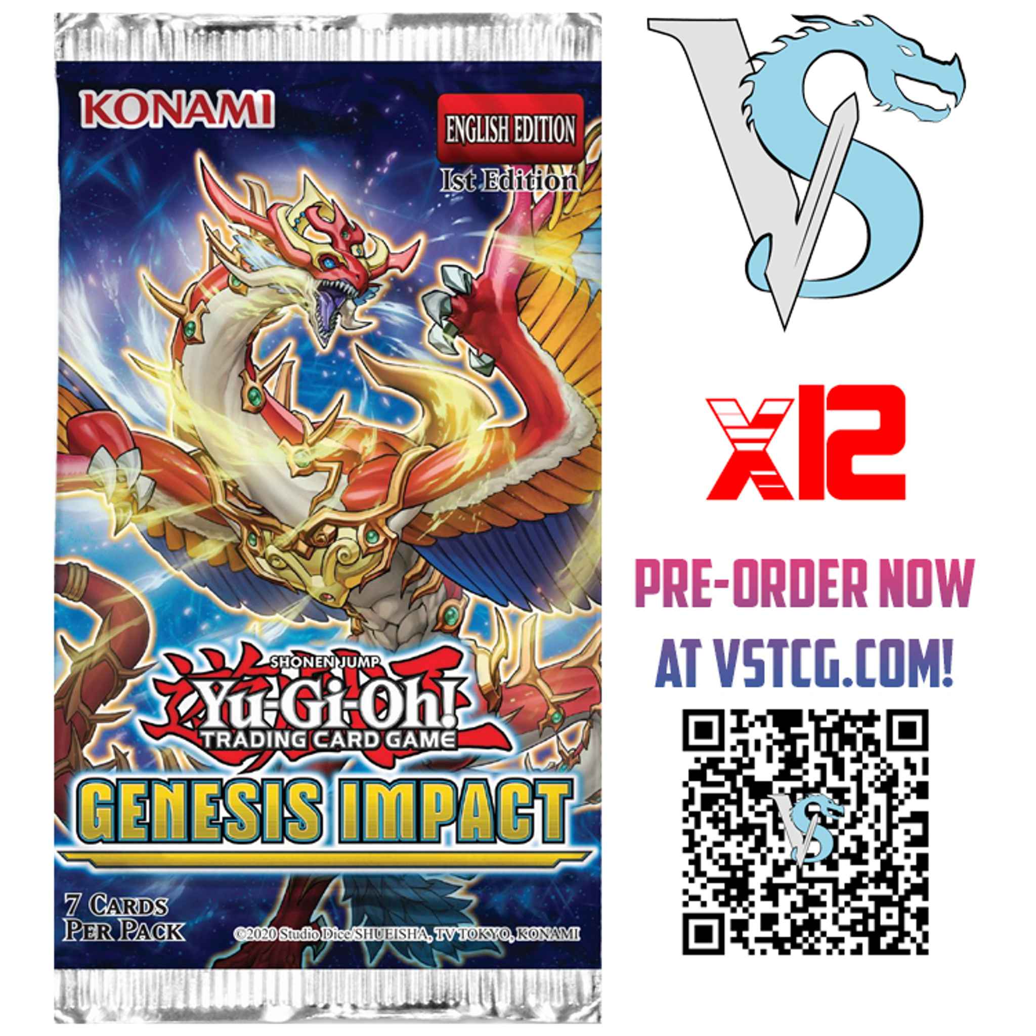 12 Pack for sale online Yu-Gi-Oh Genesis Impact Booster Box Trading Card 