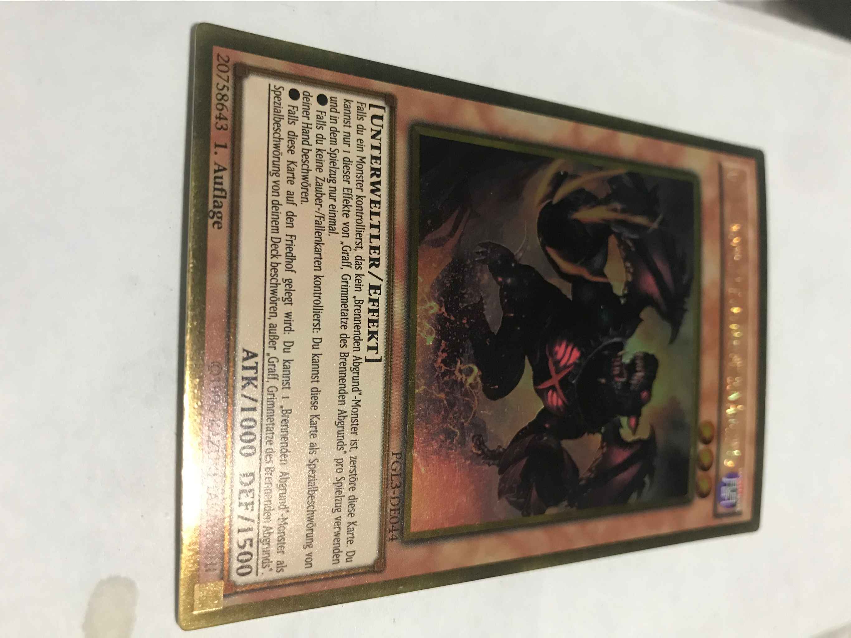 Graff PGL3-EN044 Gold Rare 1st Edition NM Malebranche of the Burning Abyss