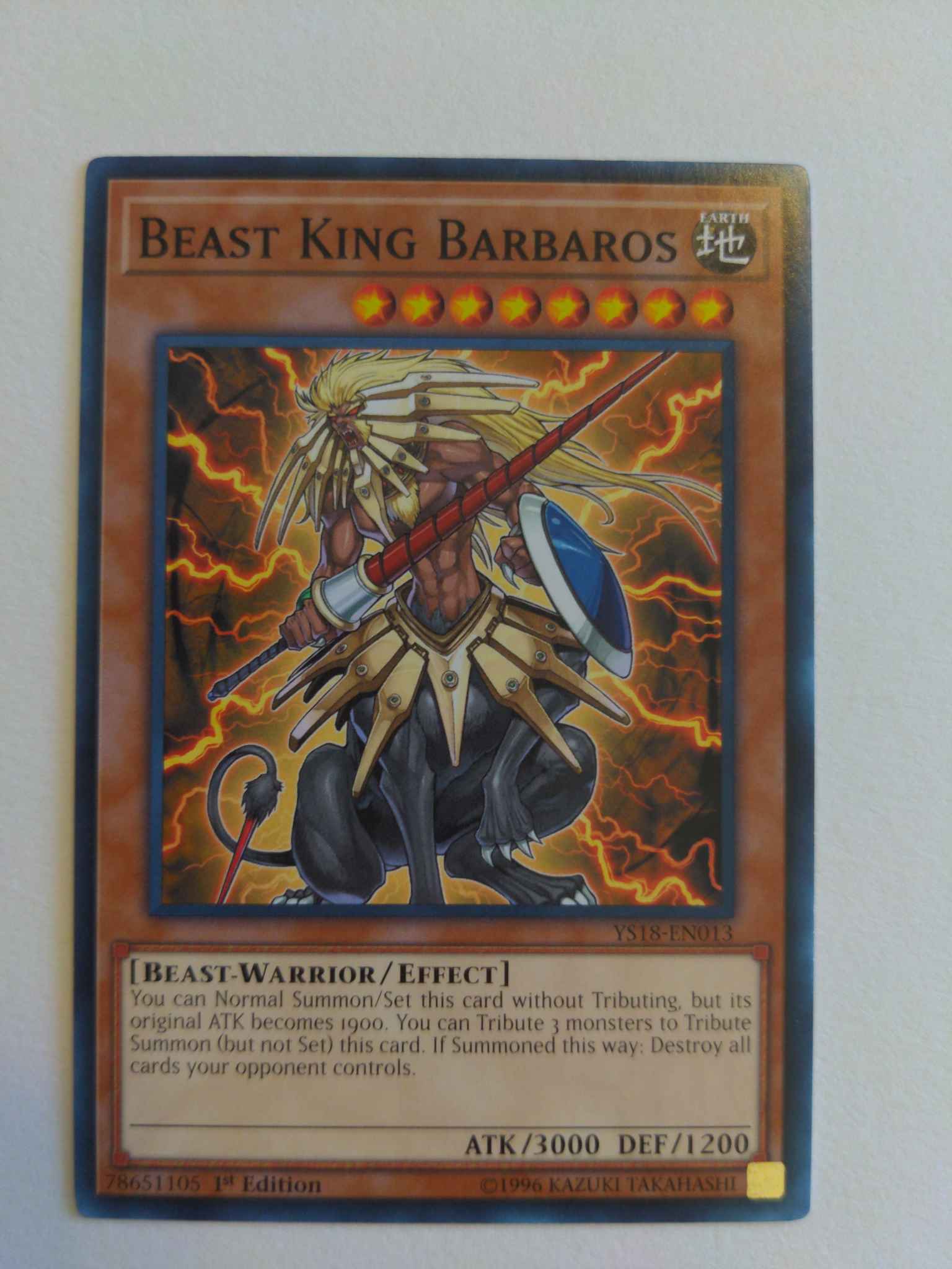 - Common YS18-EN013 1st Edition 3 x Beast King Barbaros 