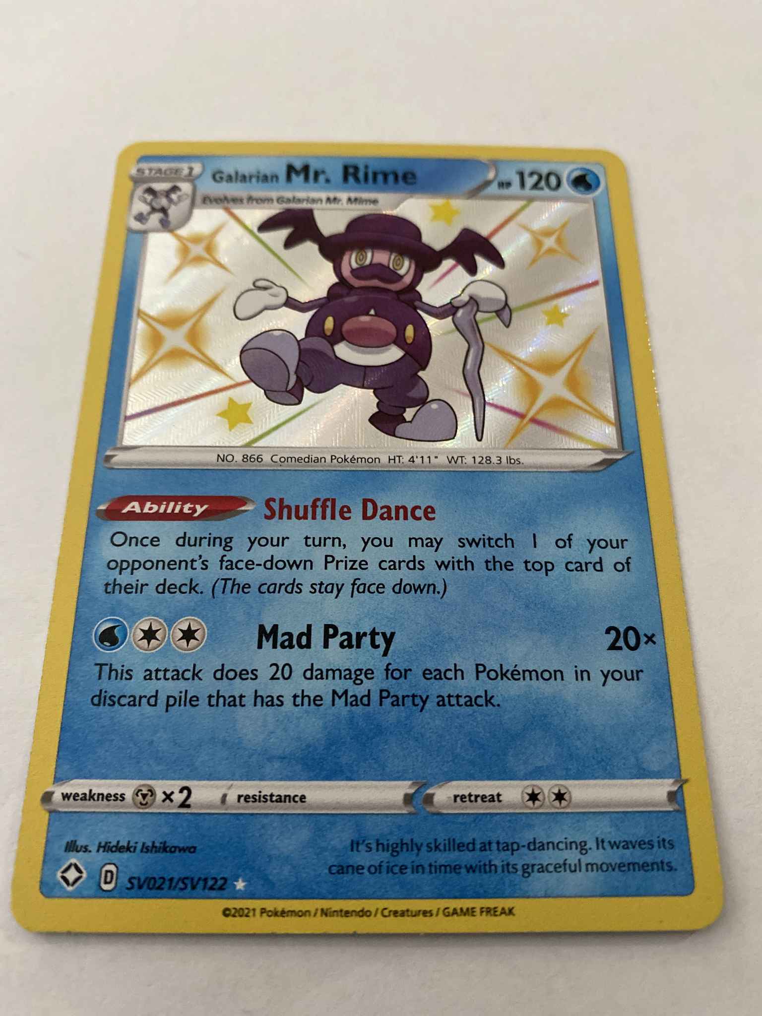 Galarian Mr Rime Galarian Mr Rime Shining Fates Shiny Vault Pokemon