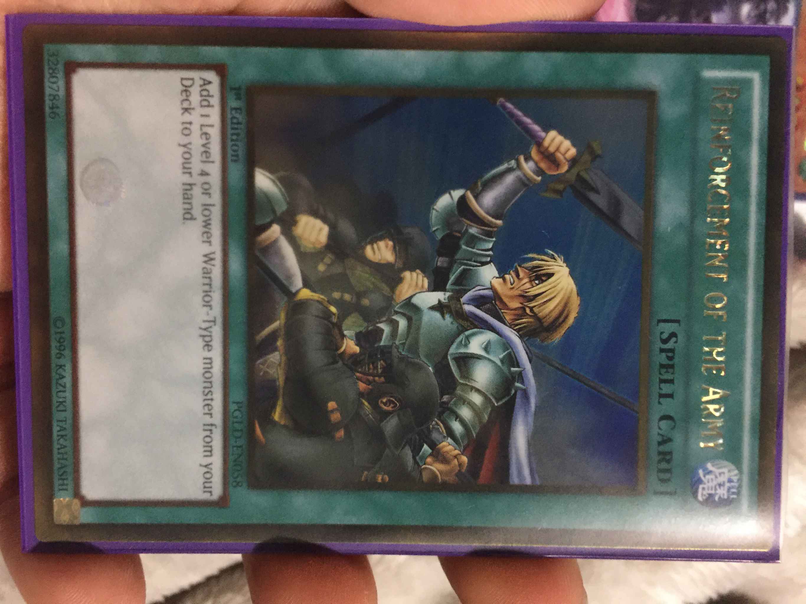 Yu-Gi-Oh Reinforcement Of The Army PGLD-EN058 Gold Rare 1st Edition Near Mint