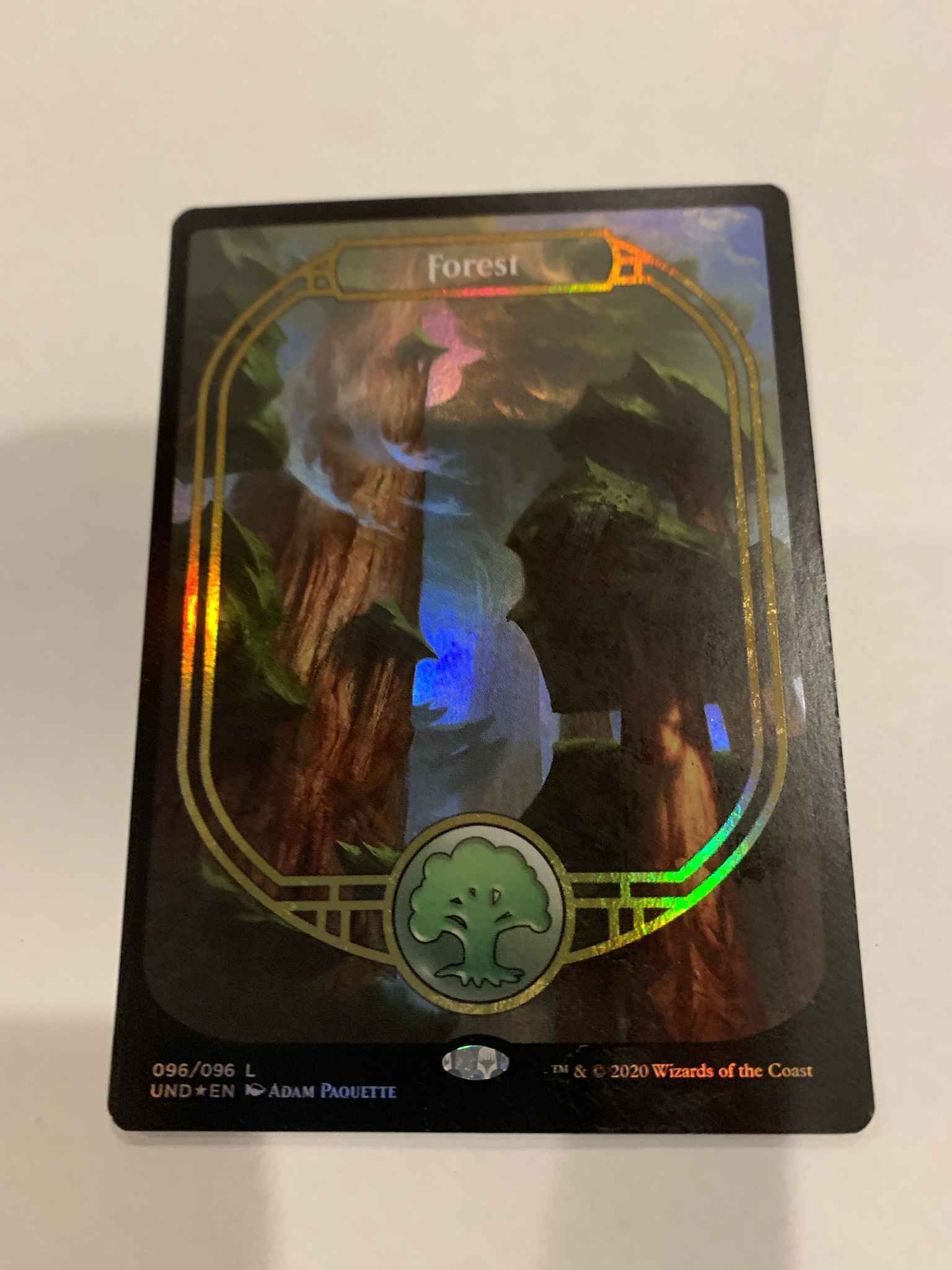 Foil Forest M/NM Magic: The Gathering MTG Unsanctioned 96 full-art 