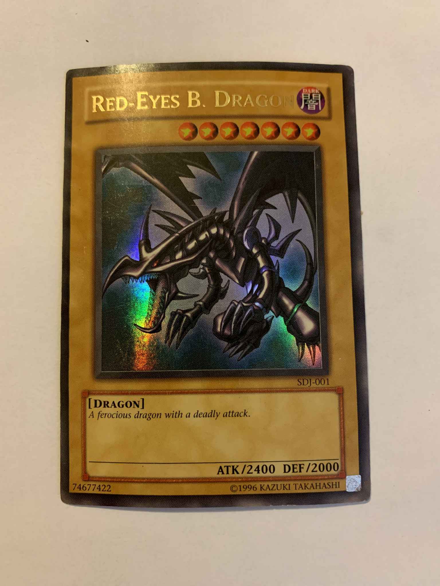 Red Eyes Black Dragon Yu-Gi-Oh Cards Lot of 4 SDJ-001