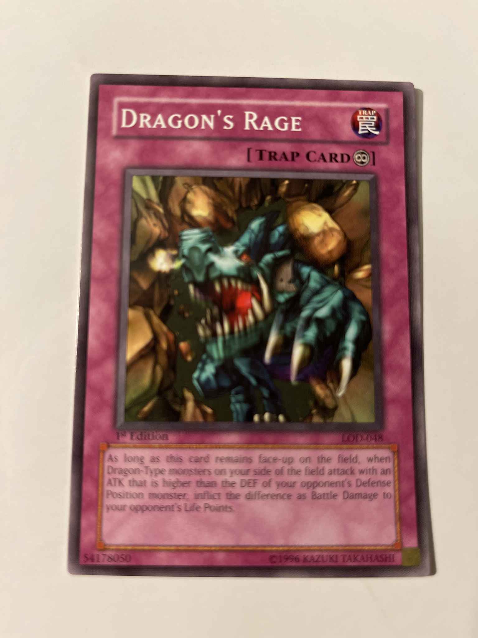 1st Edition LOD 3x Dragon's Rage Common LOD-048 Legacy of Darkness YuGiO 