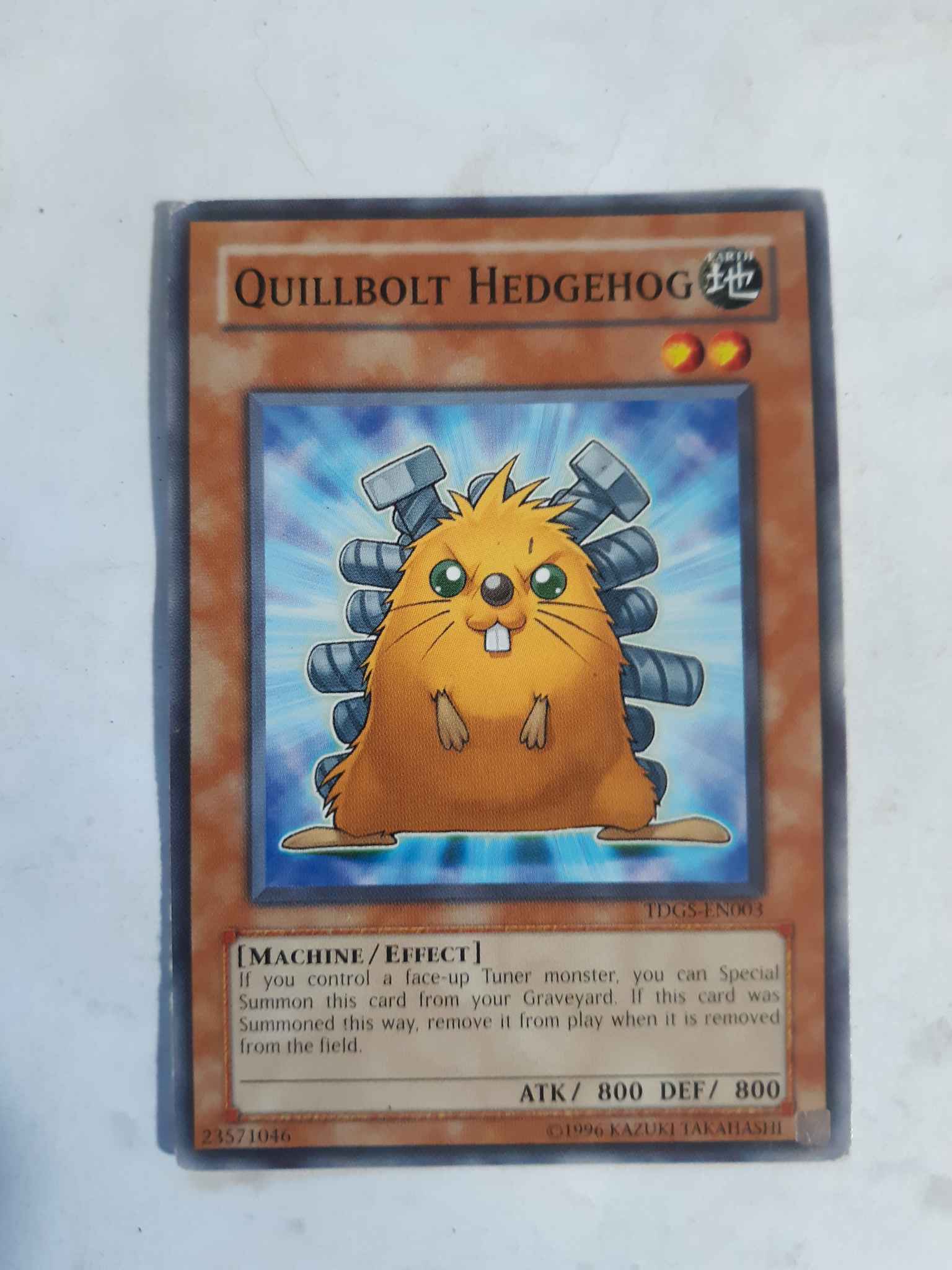 Quillbolt Hedgehog Yugioh Card Genuine Yu-Gi-Oh Card