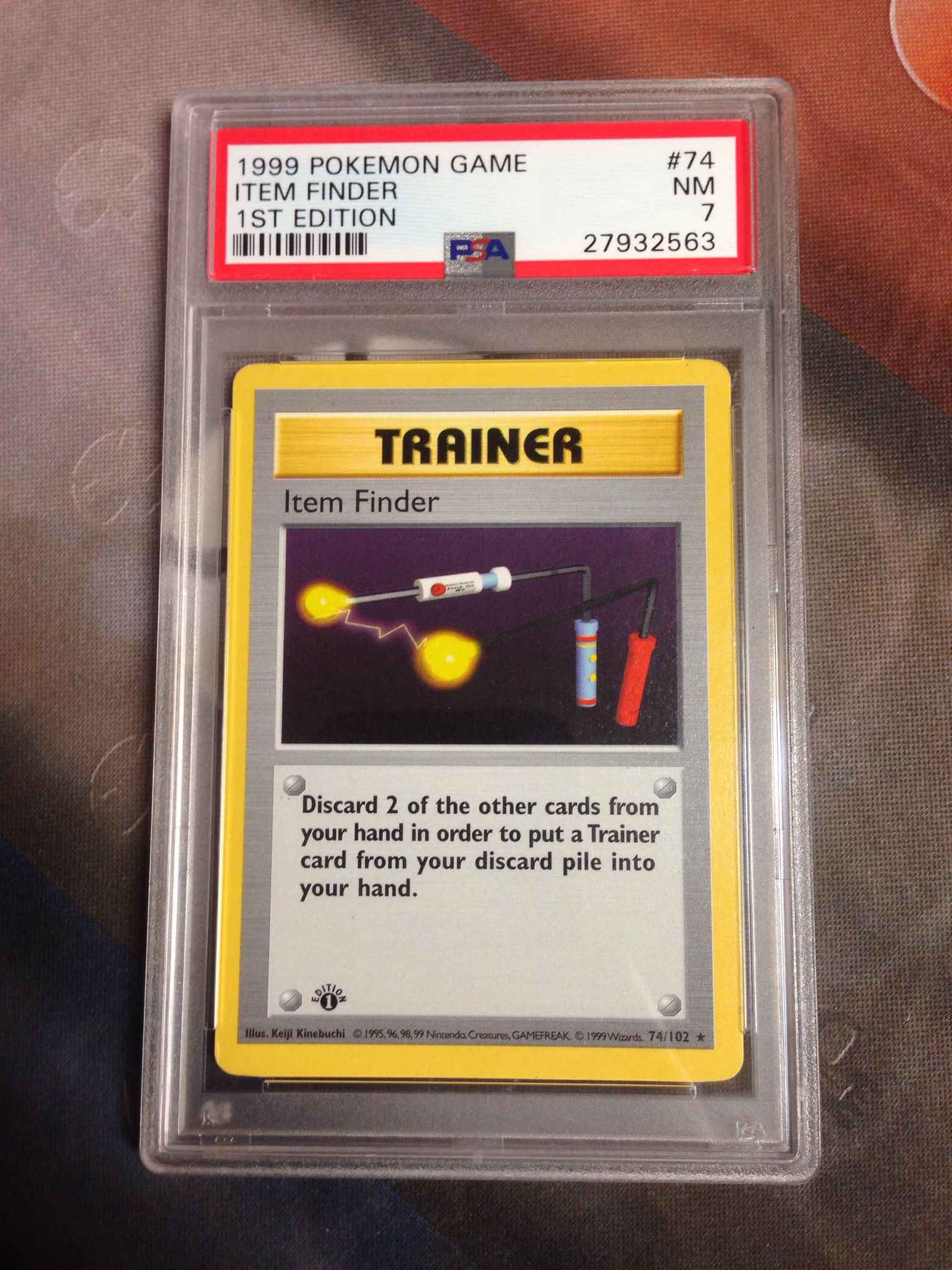 Item Finder Rare Trainer Pokemon Card Base Set Unlimited English 74/102 