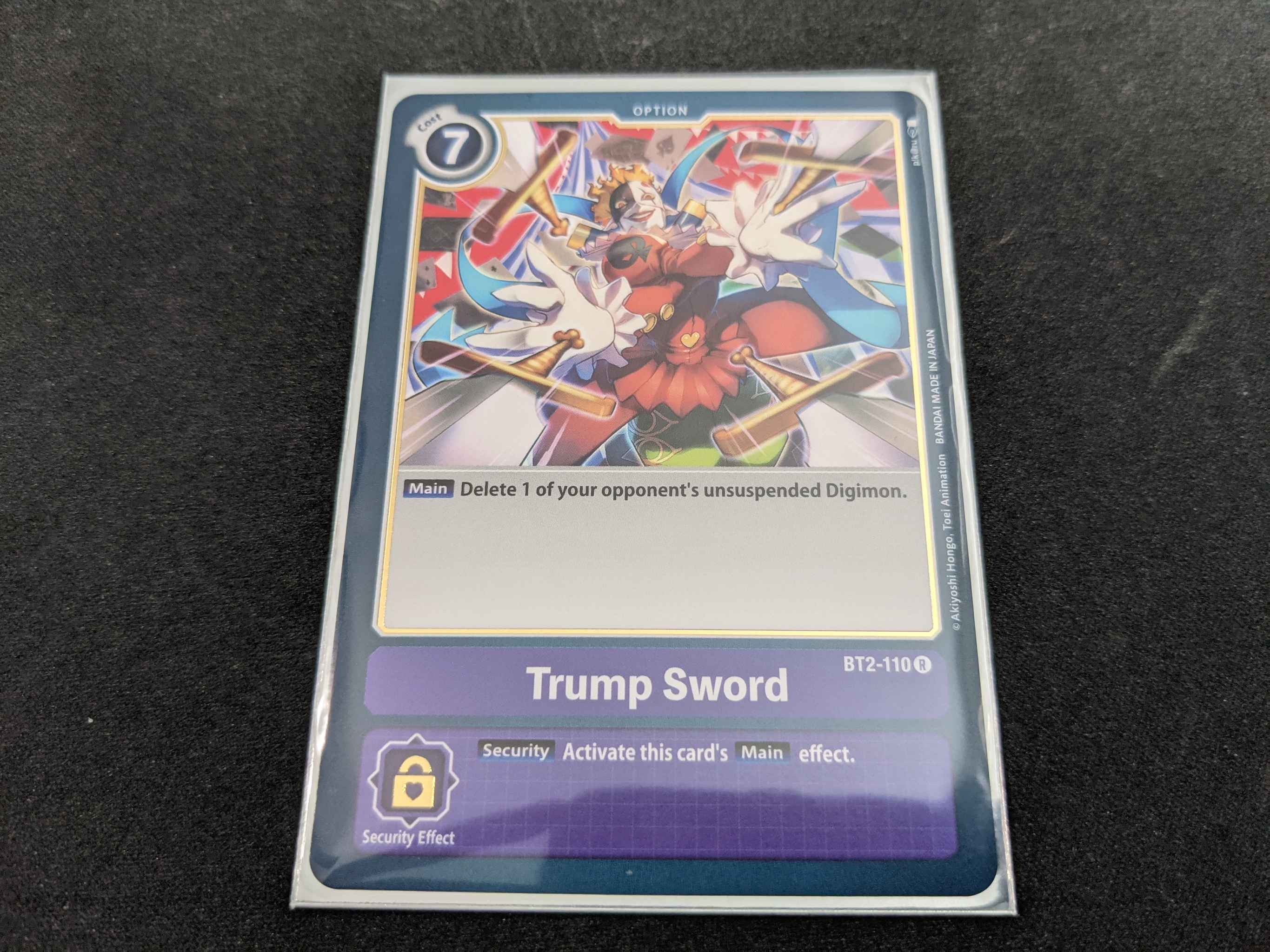 Digimon TCG Trump Sword BT2-110 Rare Booster to Sleeve 