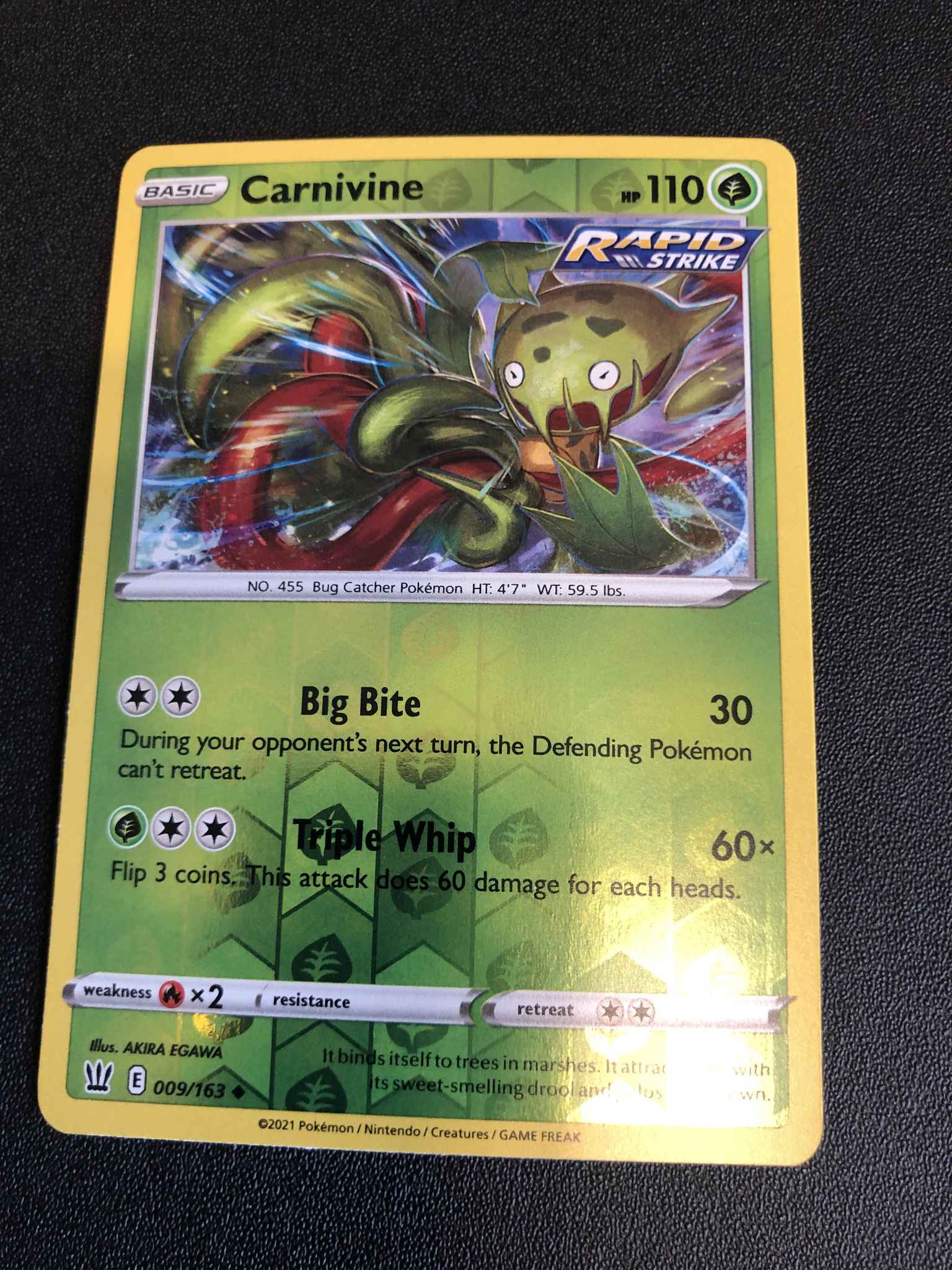 Carnivine Carnivine Swsh05 Battle Styles Pokemon Online Gaming Store For Cards Miniatures Singles Packs Booster Boxes