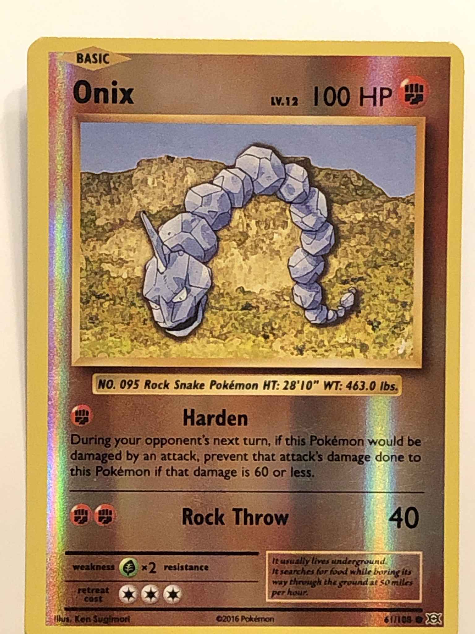 Onix Onix Xy Evolutions Pokemon